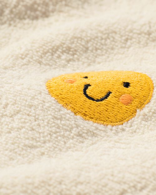 sweat-shirt en tissu éponge smiley pour bébé écru