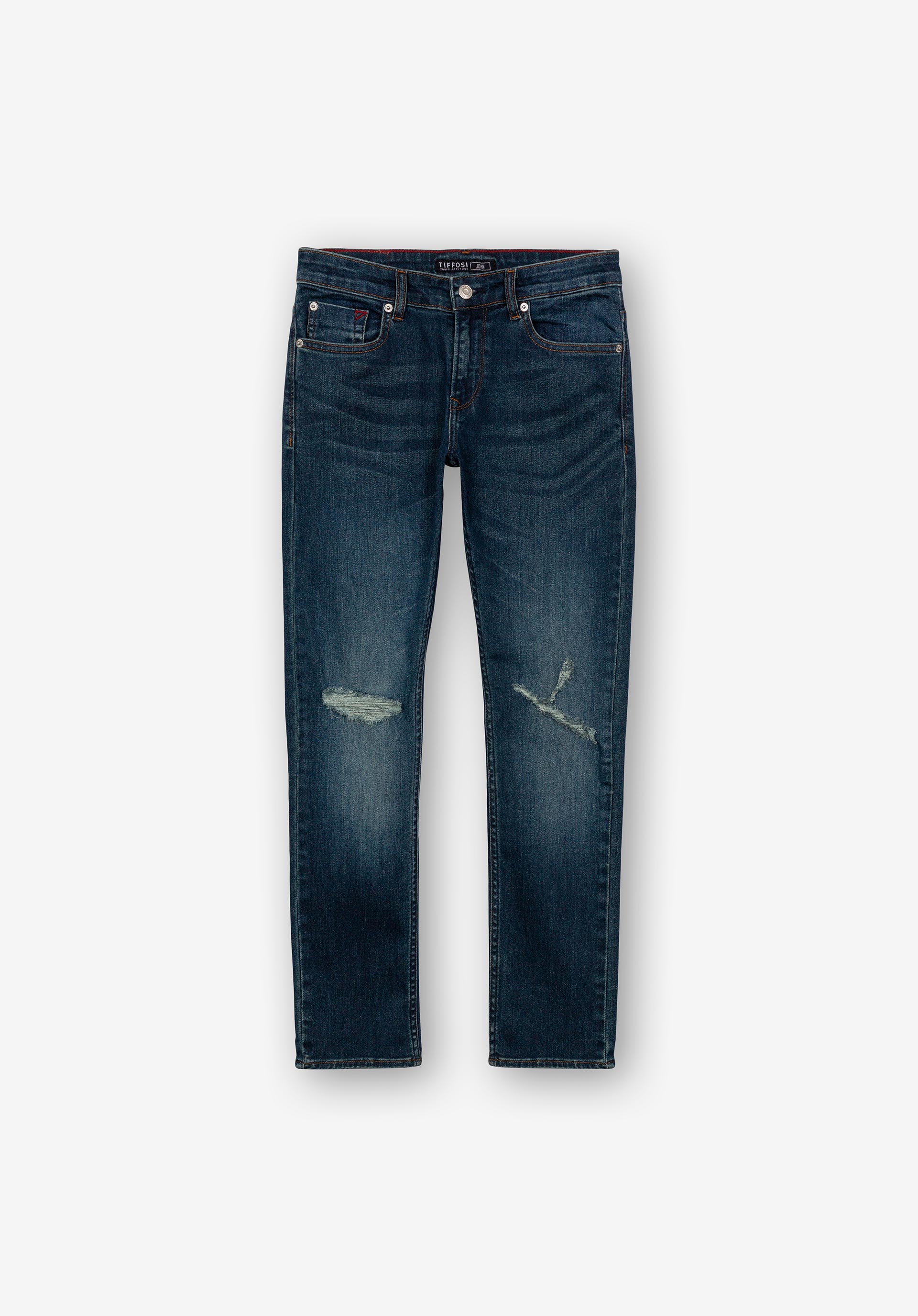 Jeans John Slim com Rasgões