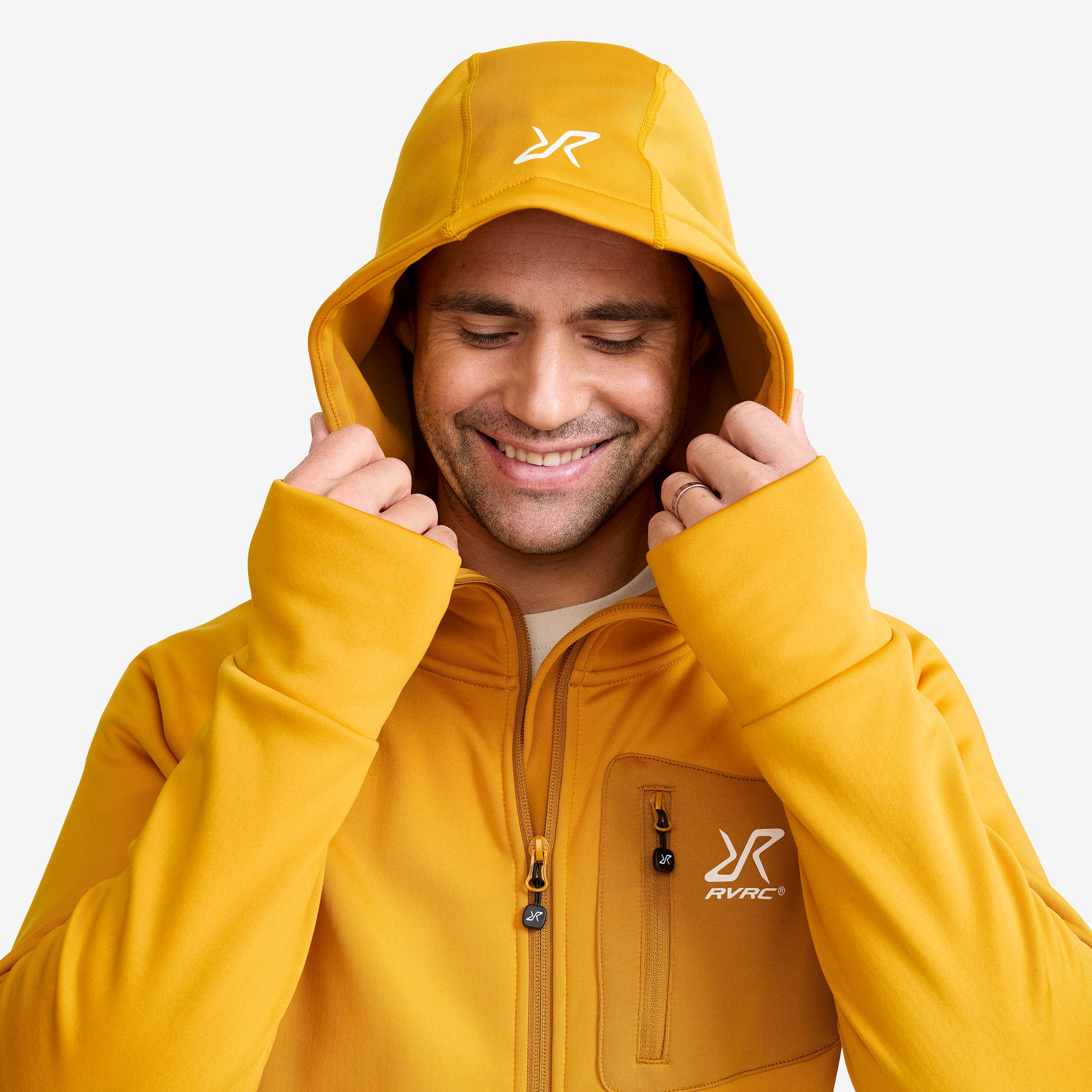 Evolution Stretch Fleece Hoodie Herre Nugget Gold