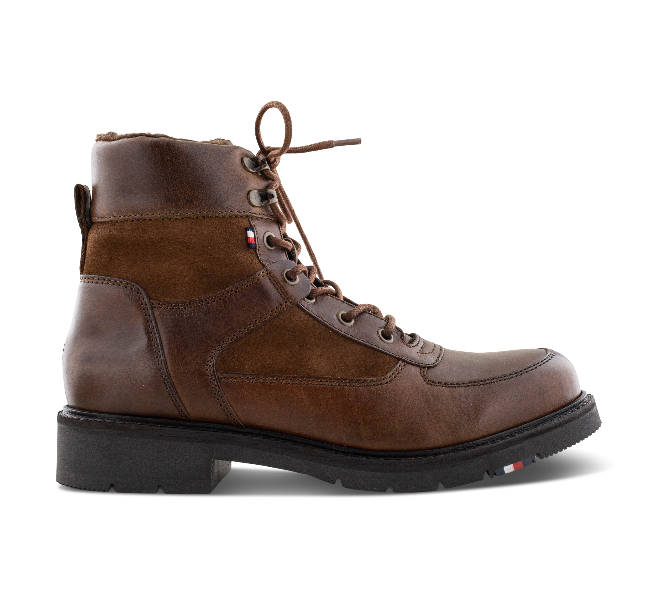 Tommy Hilfiger Rwb Hilfiger Warm Mix Laceboot - Schnürstiefel Leder braun