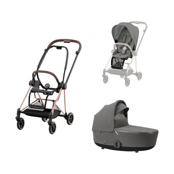 Cybex Mios 3 Kinderwagen 2-in-1 - Rosegold - Soho Grey
