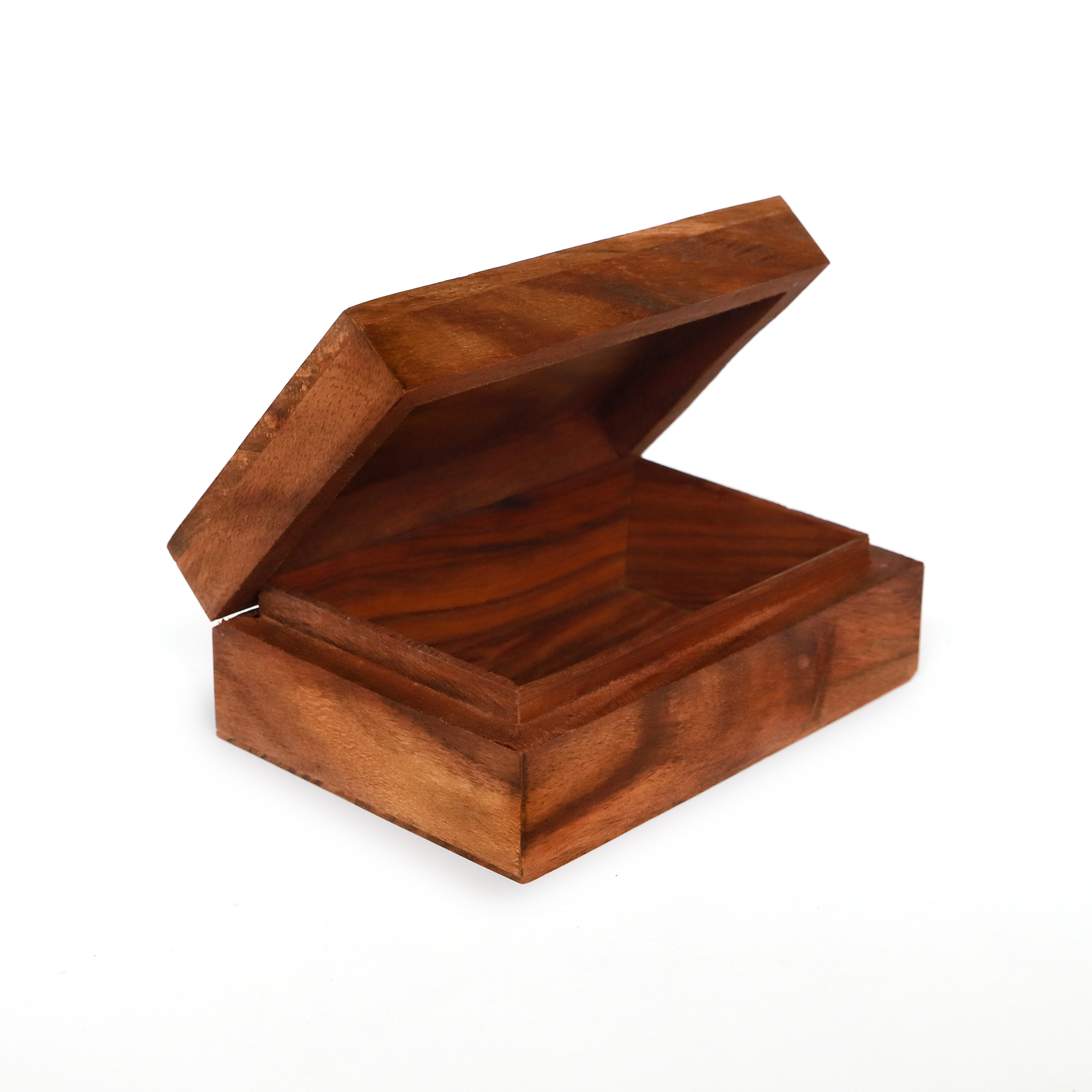 Holzbox mit Messingintarsien, Sheesham-Holz, B 15 cm, H 5 cm, L 10 cm von fischer's lagerhaus
