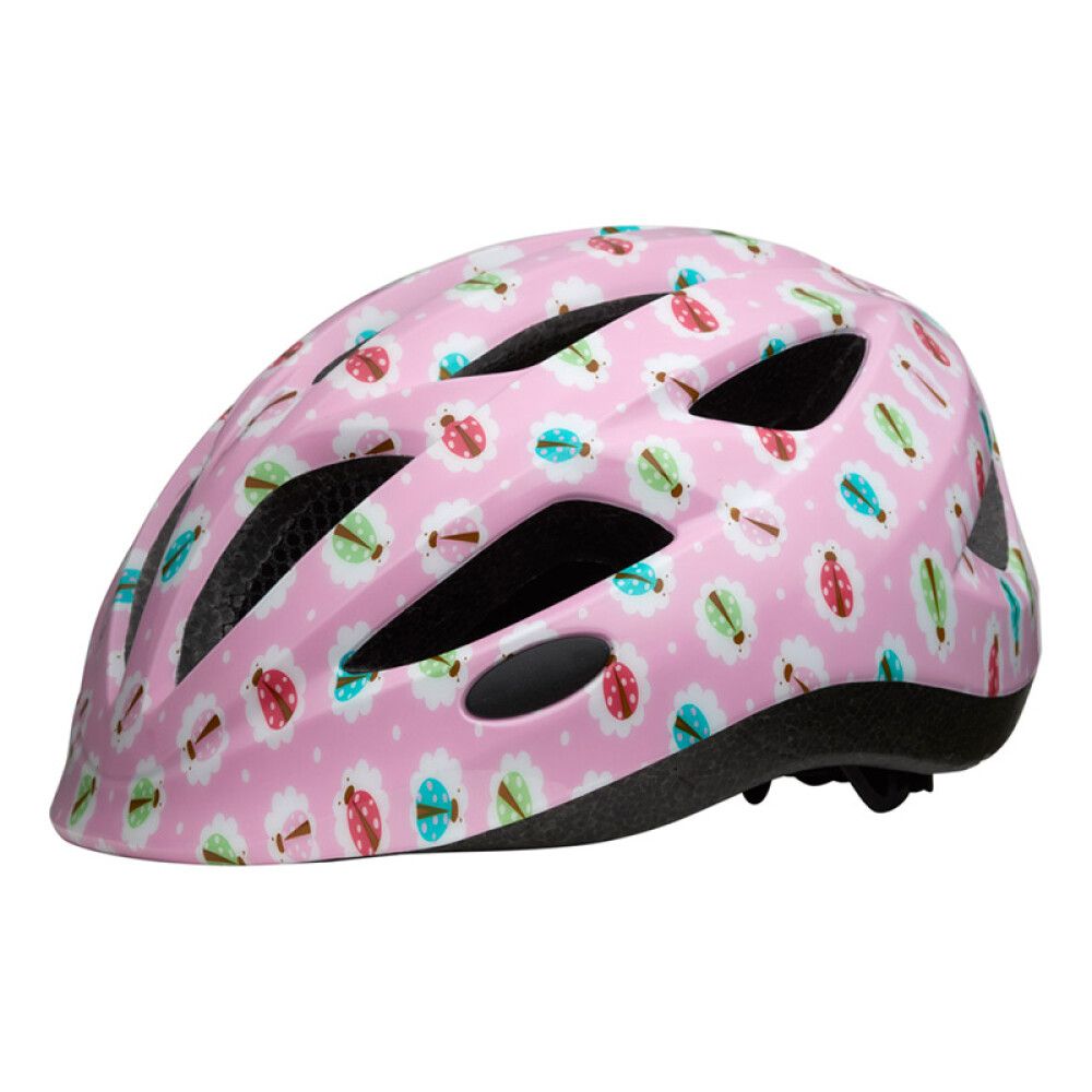 SYKKELHJELM URBAN BARN MED MARIHØNER 46-51CM ROSA