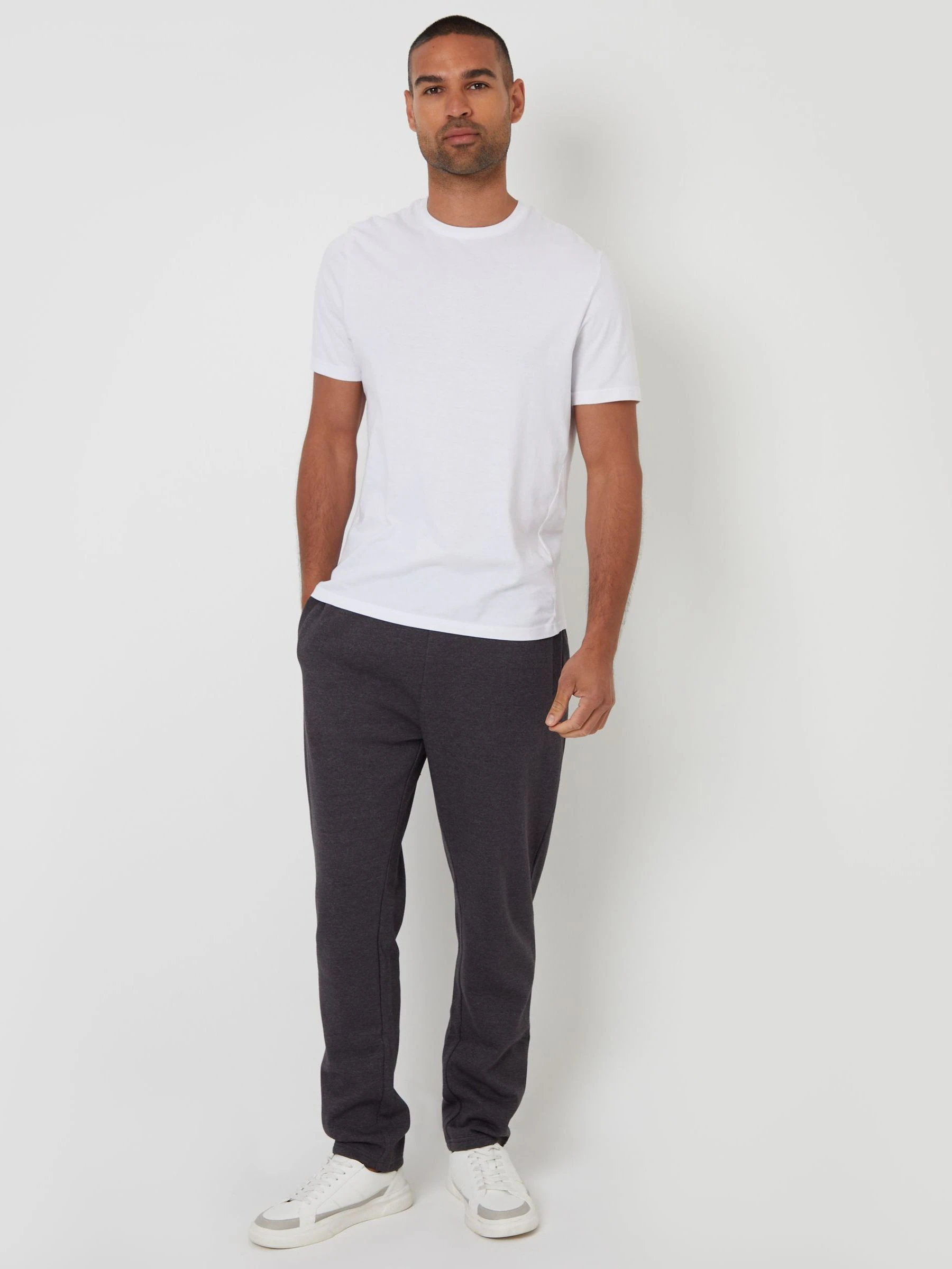 Grijs en zwart - Threadbare joggingbroek met rechte pijpen