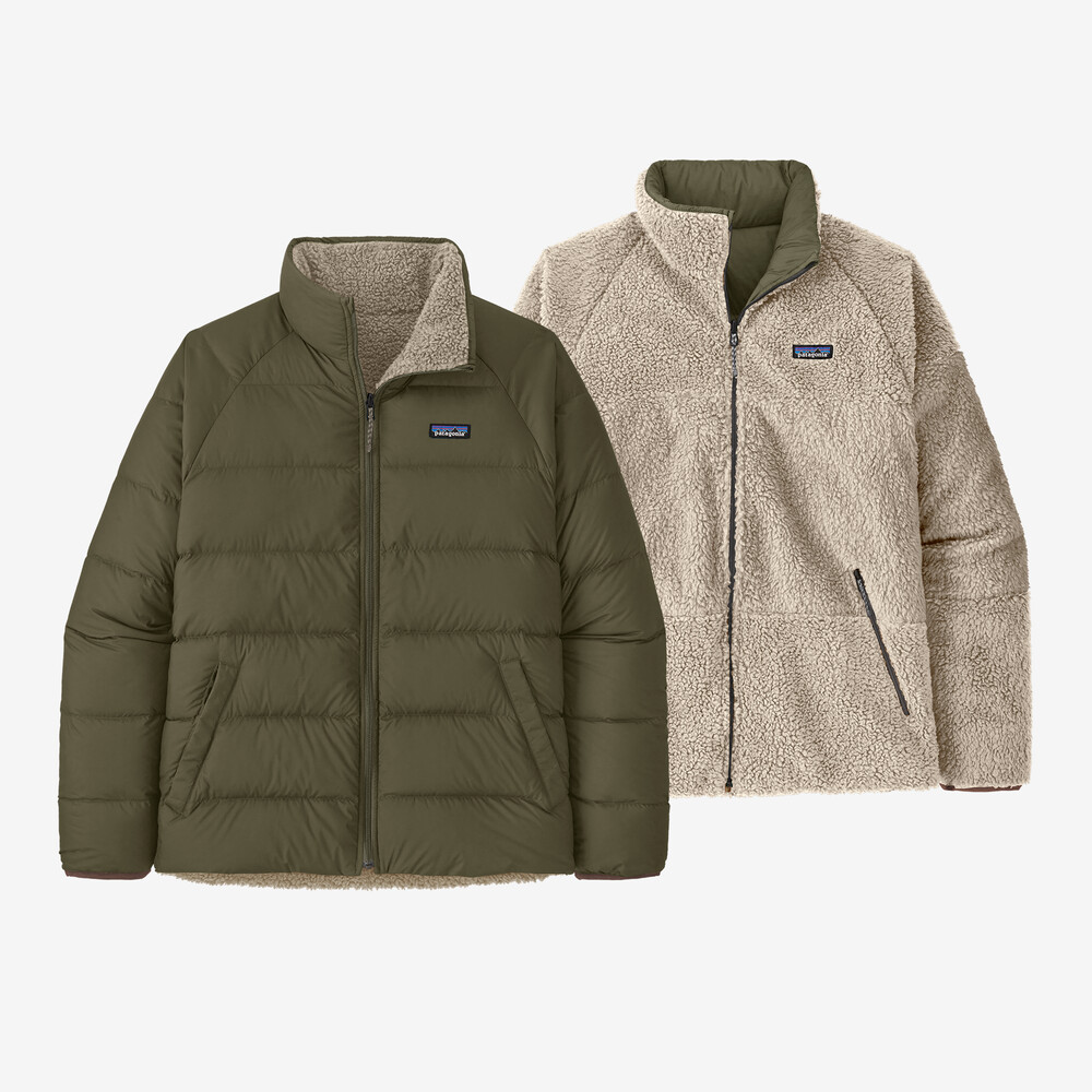 Wendbare, geräuschlose Daunenfleecejacke für Herren