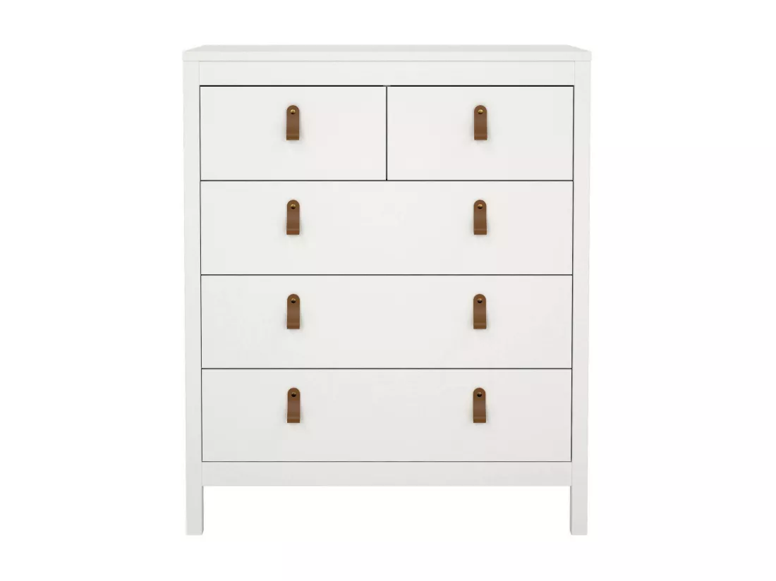 Commode Drizzol, Commode polyvalente, Commode de chambre, Meuble avec tiroirs, 82x38 h99 cm, Blanc