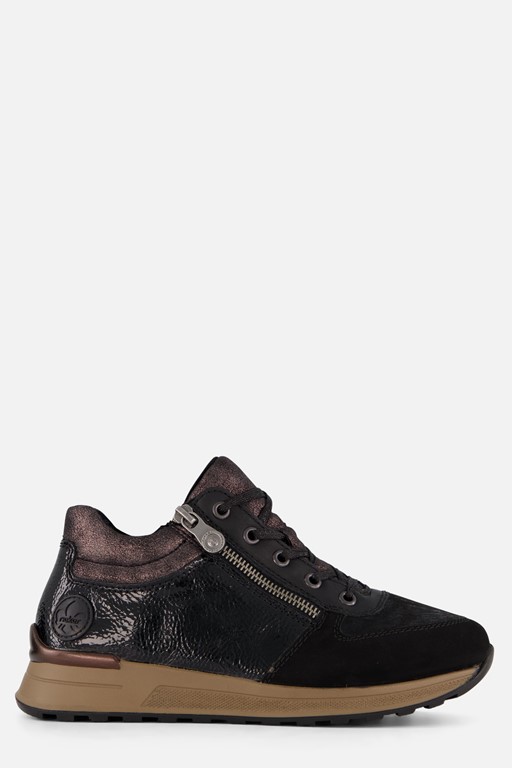 Rieker Sneakers zwart Nubuck