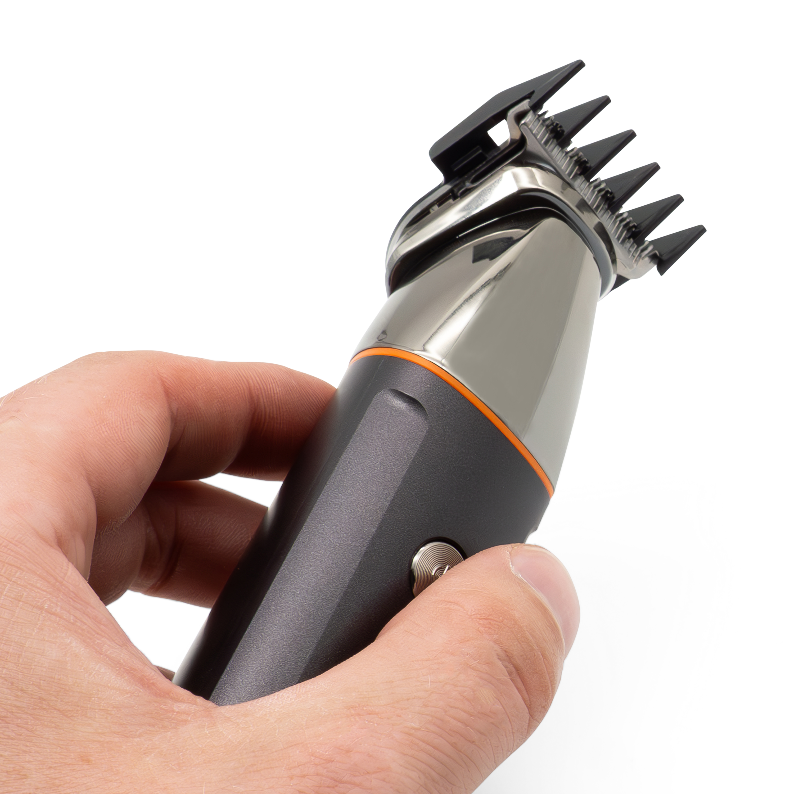 5in1 Haarschneider Elektrischer Bart Rasierer Körperhaar Trimmer mit 5 Aufsätzen - Silber / Grau