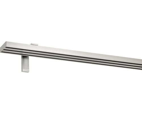 Smart Profile Gordijnrailset, 3-rails, aluminium-zilver, 160 cm