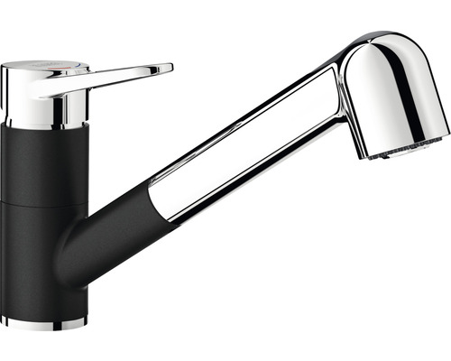 Blanco keukenkraan met handdouche WEGA-S II mat zwart 526428