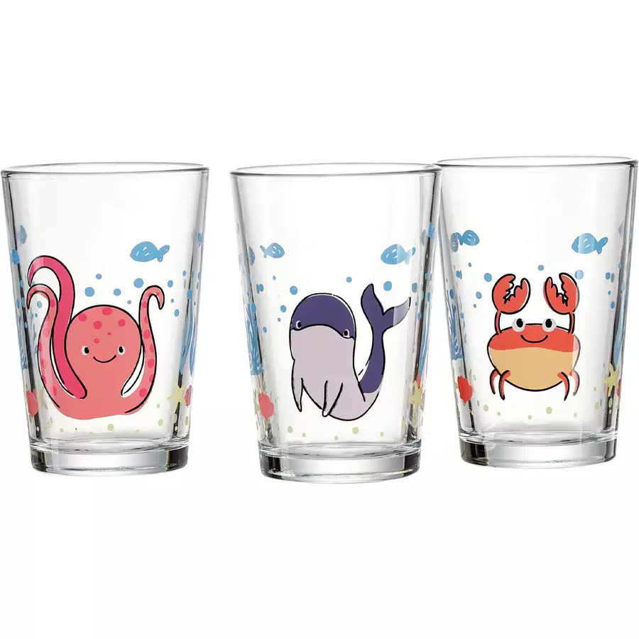 Ritzenhoff & Breker GmbH & Co. KG Kindergläser Unterwasserwelt 205 ml 3er Set bunt