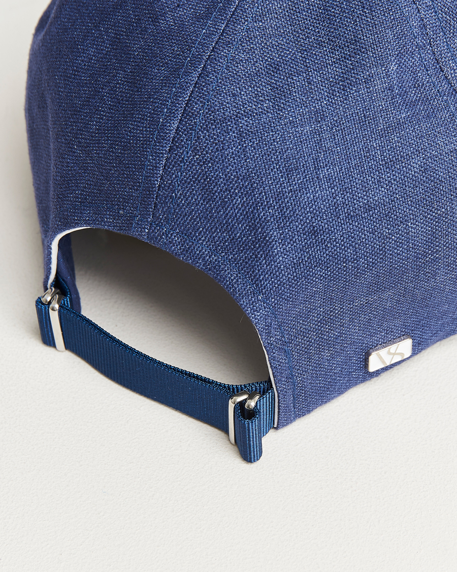 Varsity Headwear Linen Baseball Cap Oxford Blue