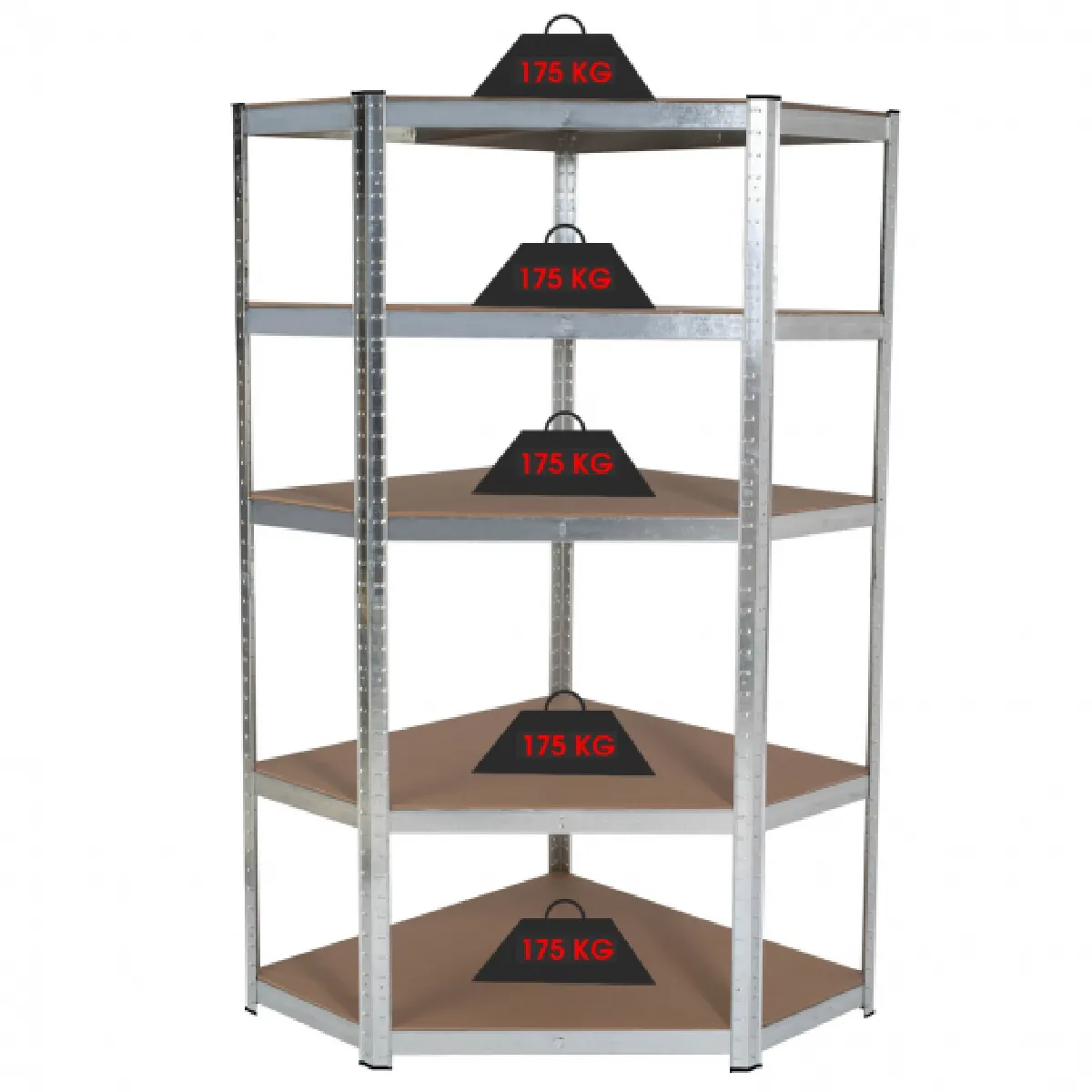 Idmarket market Etagère Angle Métal 5 Plateaux