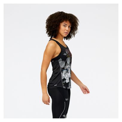 Débardeur New Balance Impact Run London Femme Noir Blanc
