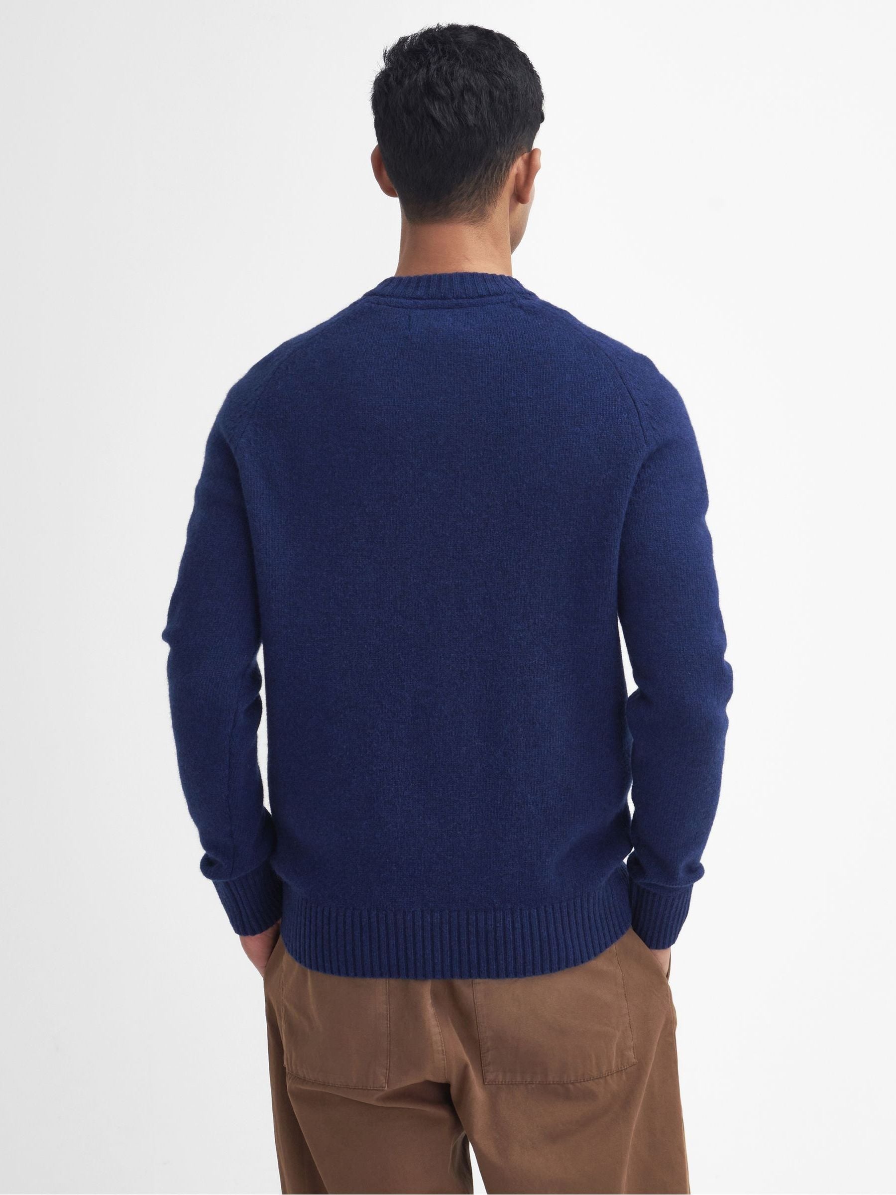 Inktblauw - Barbour® Grangetown trui met ronde hals