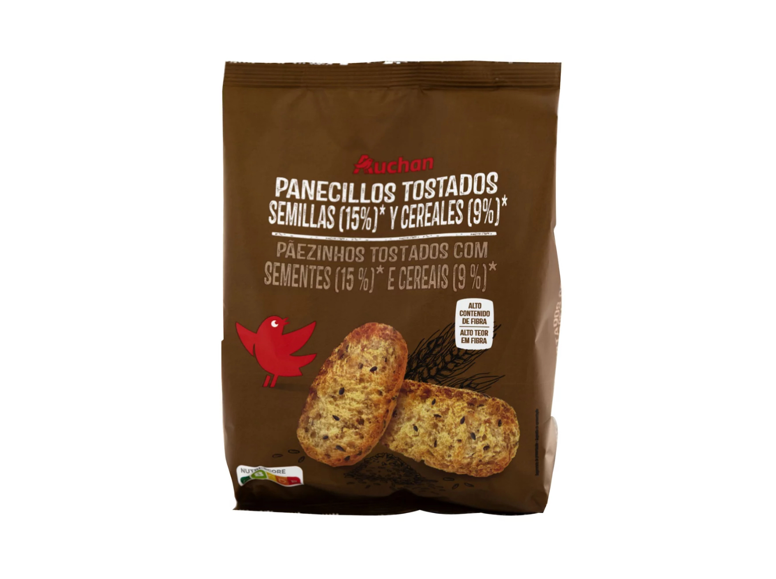 PÃEZINHOS AUCHAN TORRADO SEMENTES CEREAIS 200G