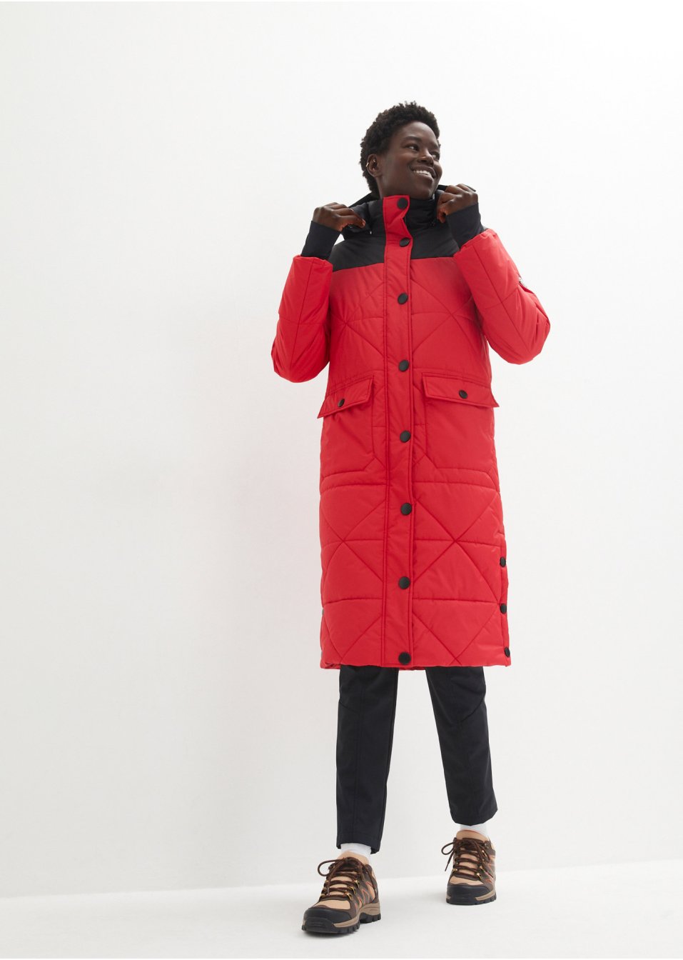 Manteau outdoor imperméable avec boutons sur le côté