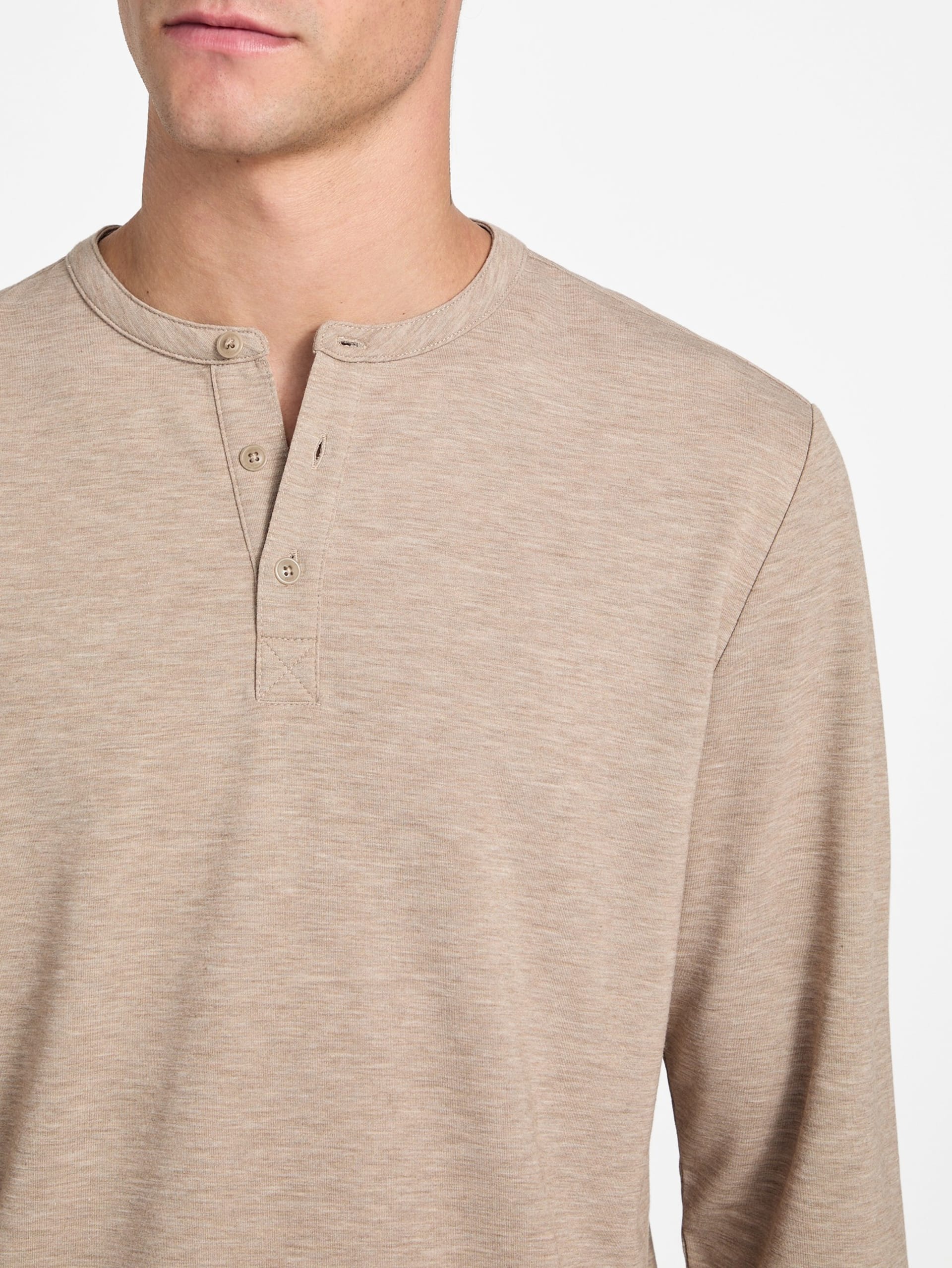 Henley Eco Kai em mistura de lã