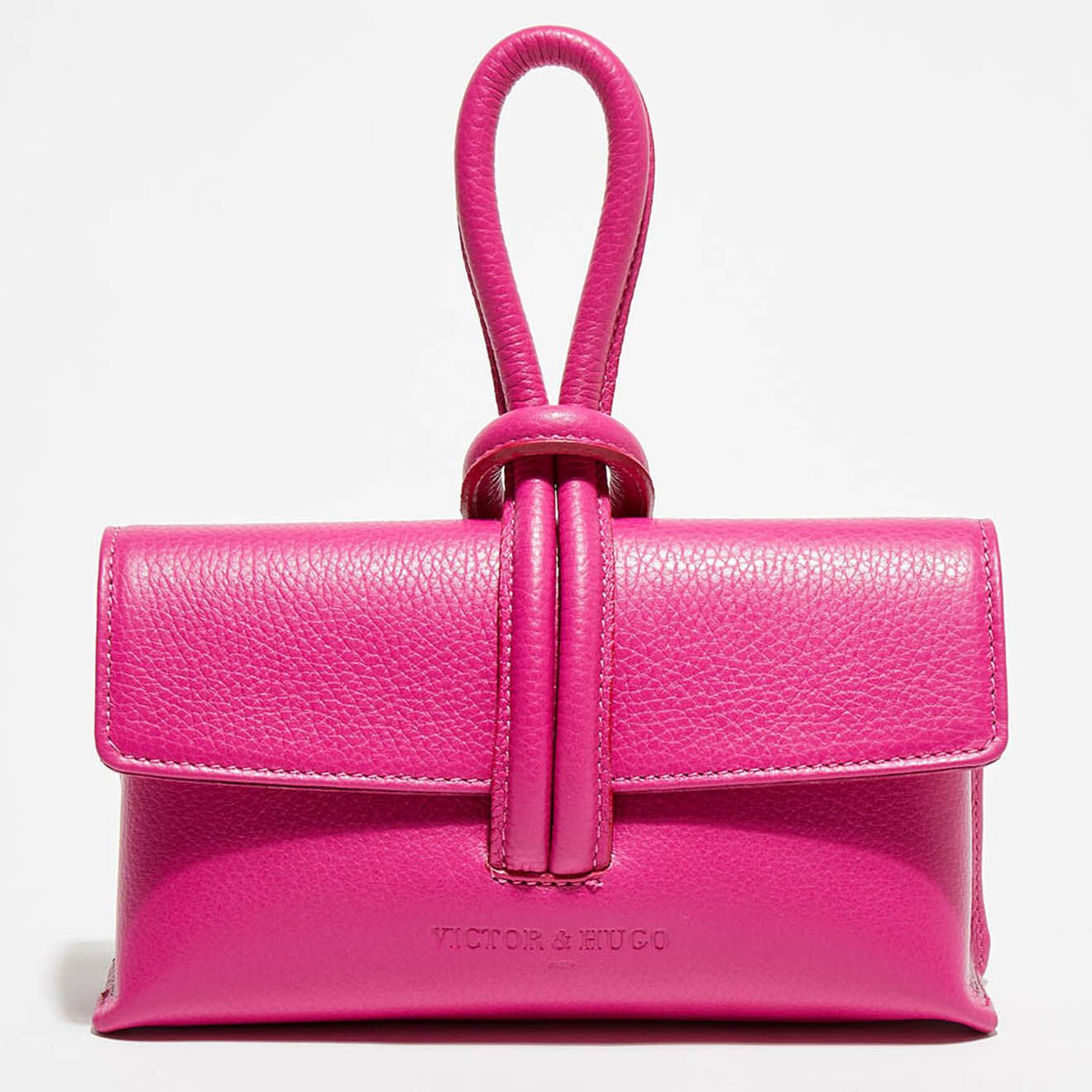 Victor & Hugo Sac bandoulière en Cuir Emy fushia - 22x11x5 cm
