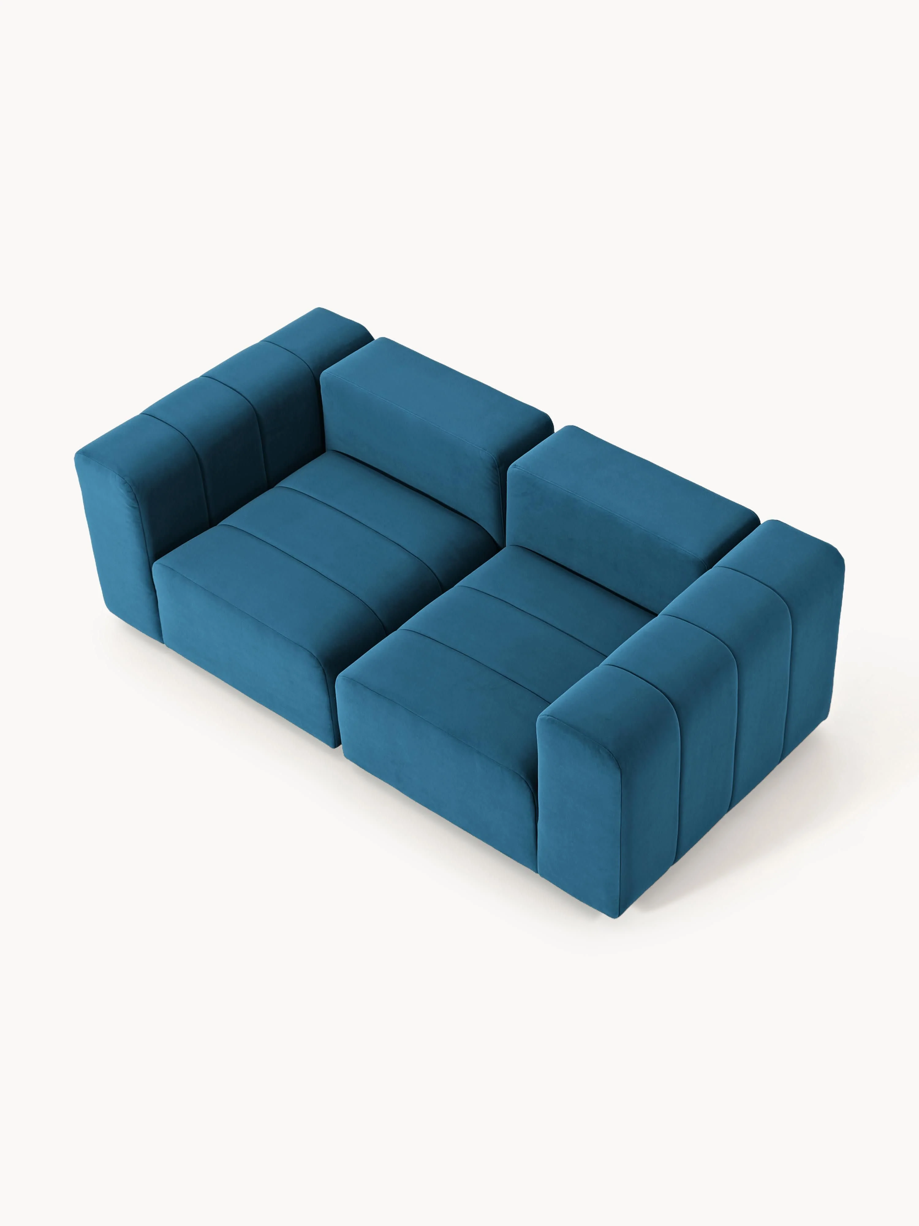 Modulaire fluwelen bank Lena (3-zits)