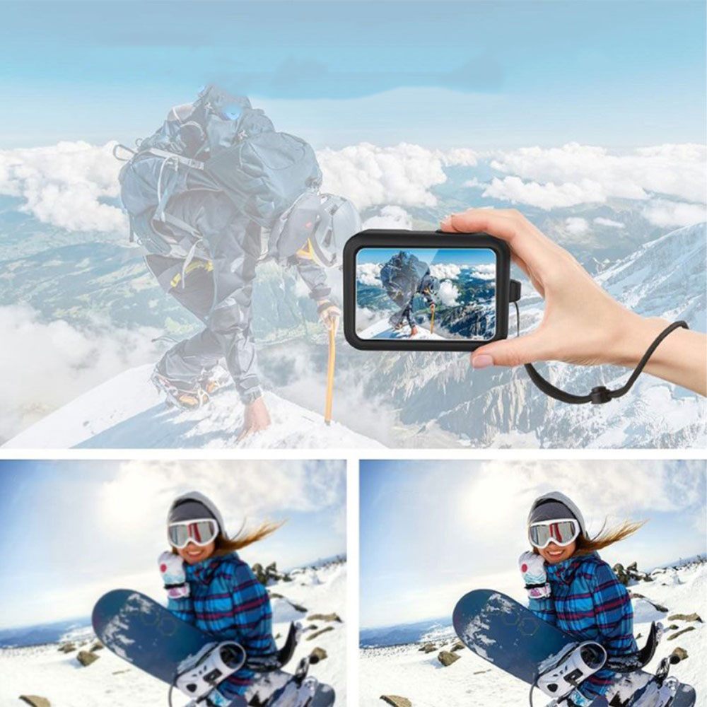 (9in1) GoPro Hero 12 / 11 / 10 / 9 Unterwasser Taucher Bundle mit 3 Linsenfilter / Gehäuse / Anti-Dunst Blätter / Schutzfolie / Monopod