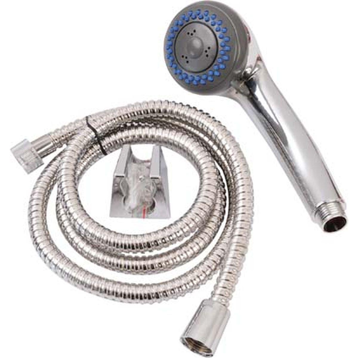KIT DOUCHETTE 3 FONCTIONS ANTICALCAIRE  FLEXIBLE 150 CM  C