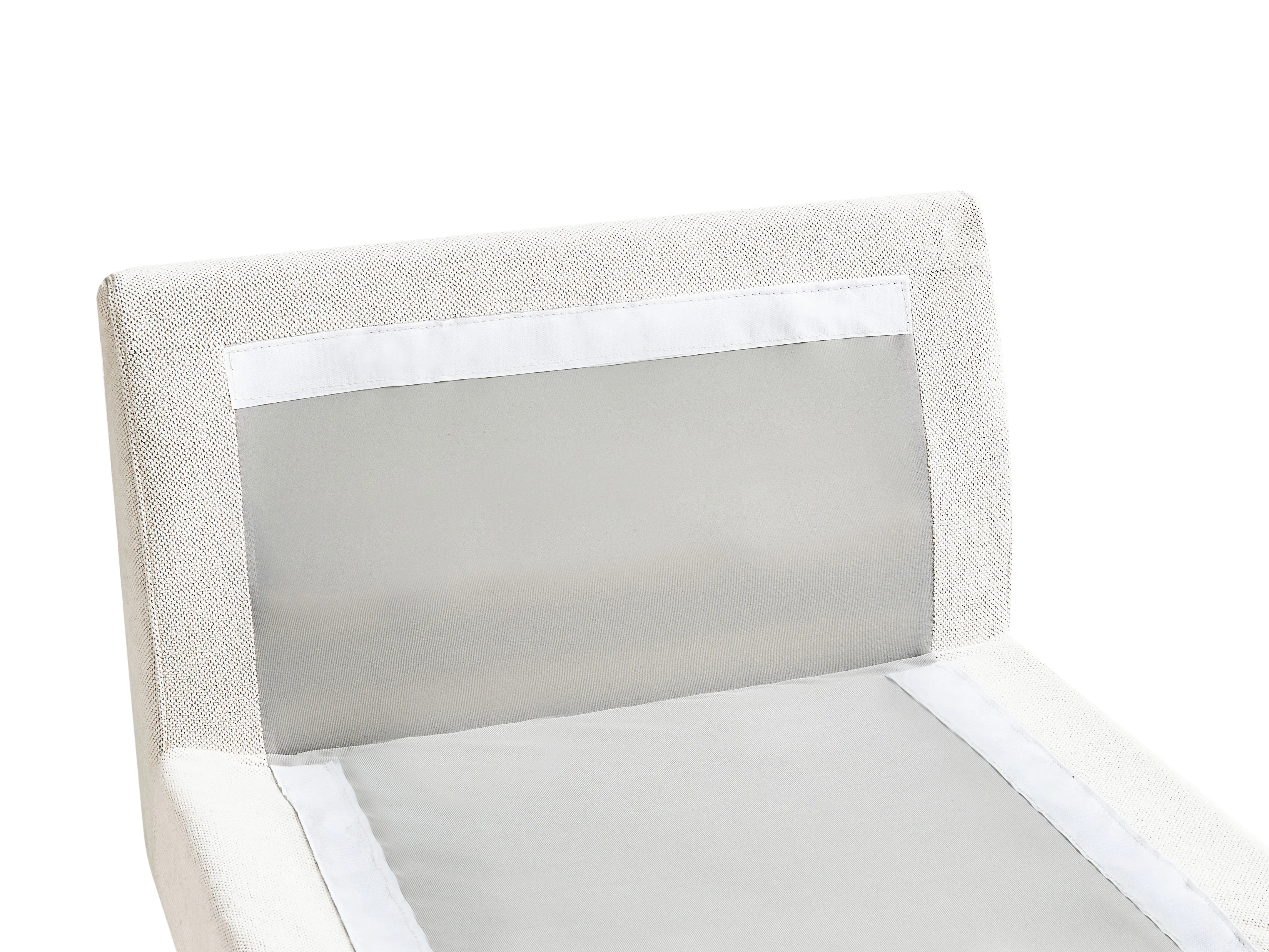 Chaise longue VIZILLE Stof Gebroken wit