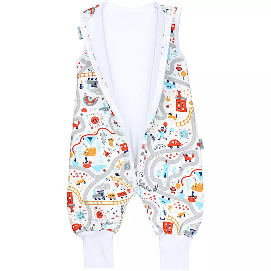 TupTam Winter Babyschlafsack mit Beinen 2,5 Tog grauorange