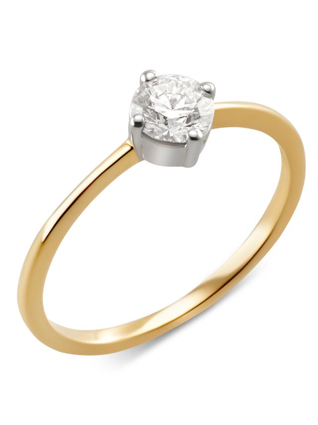 Brillant-Ring, 0,50 ct., SI, Gold 585, bicolor