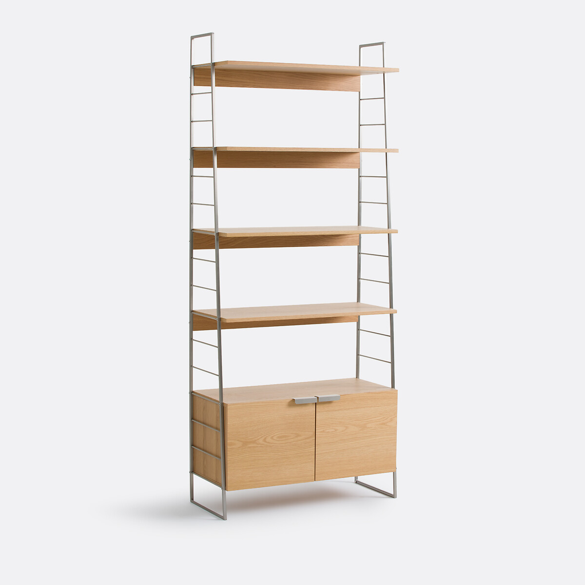 LA REDOUTE INTERIEURS<br>Estante vintage em carvalho e cromo, Alt.190 cm, Watford