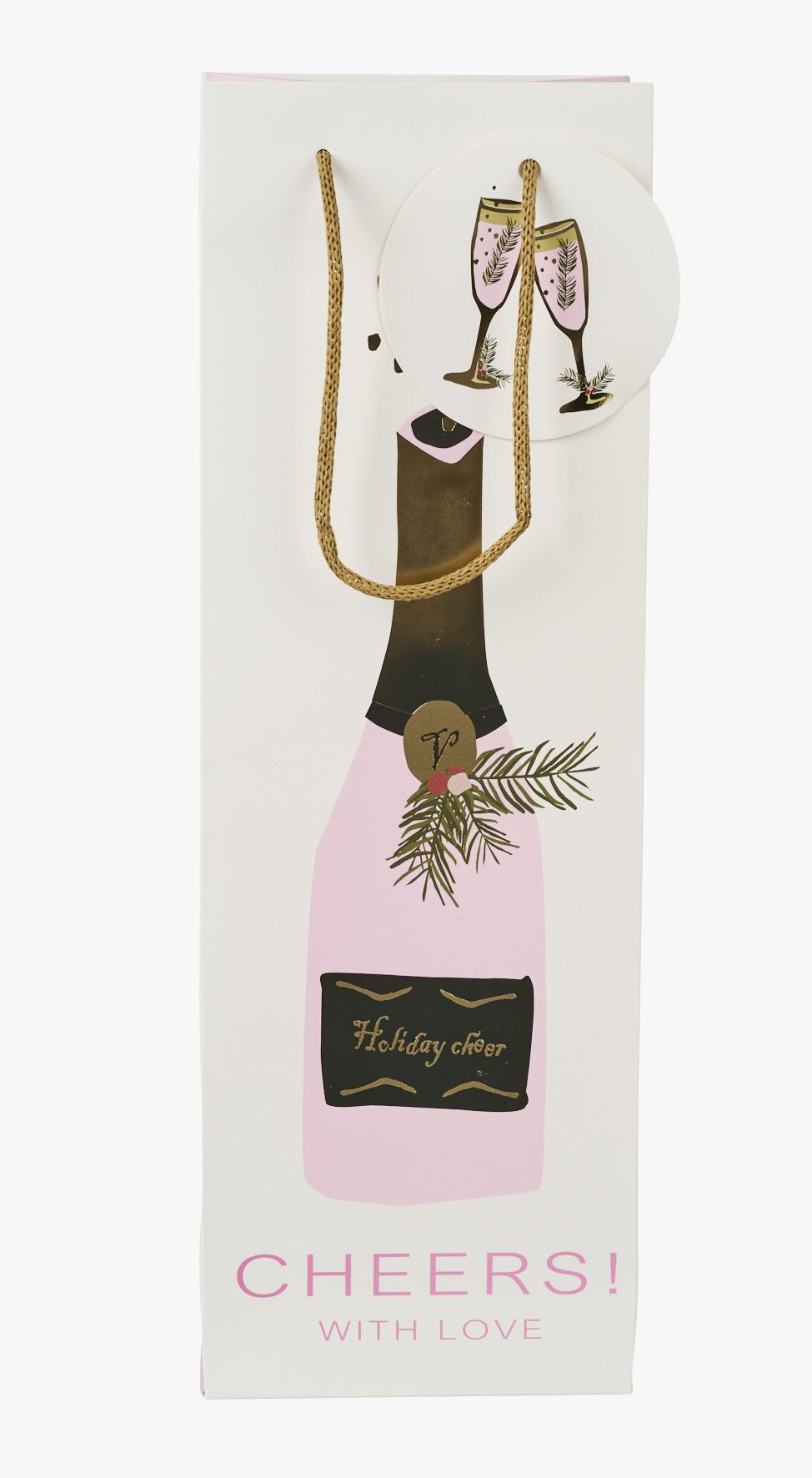 Flaskepose hvit - 12x36x10 cm