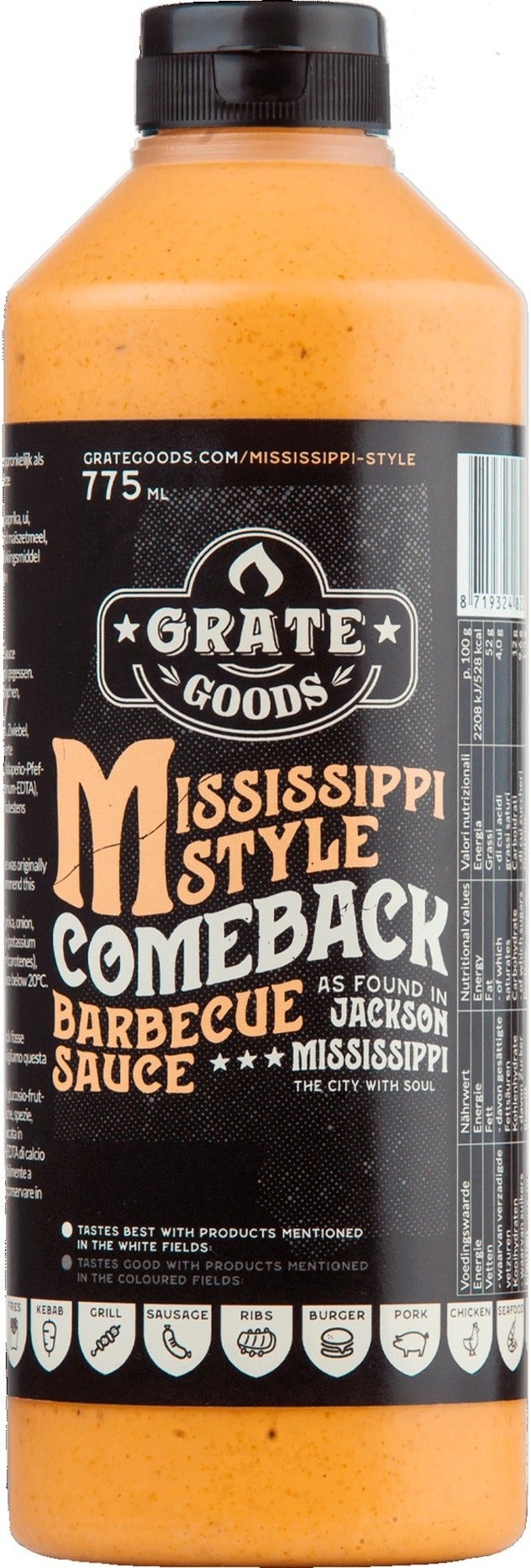 Grate Goods barbecuesaus Mississippi comeback 775 ml