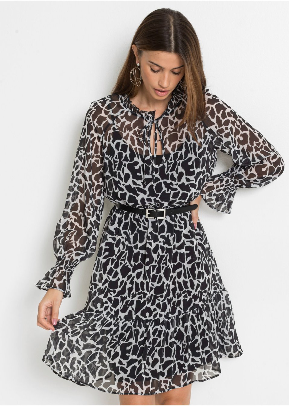 Robe en chiffon avec fond de robe