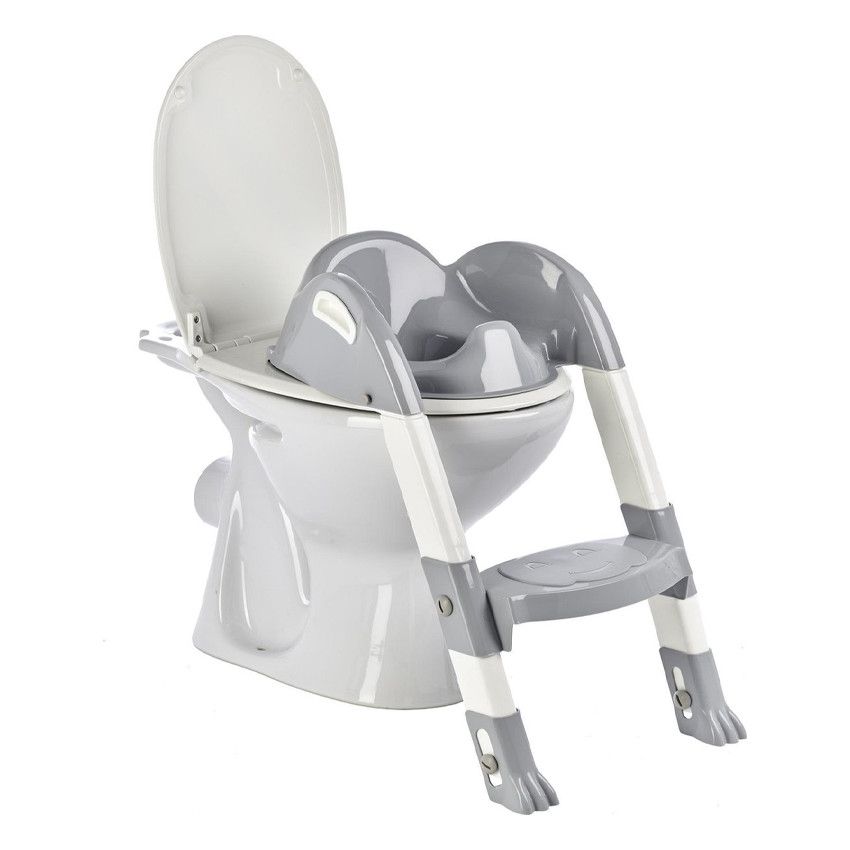 Réducteur de toilettes Kiddyloo - Gris charme - Ecru