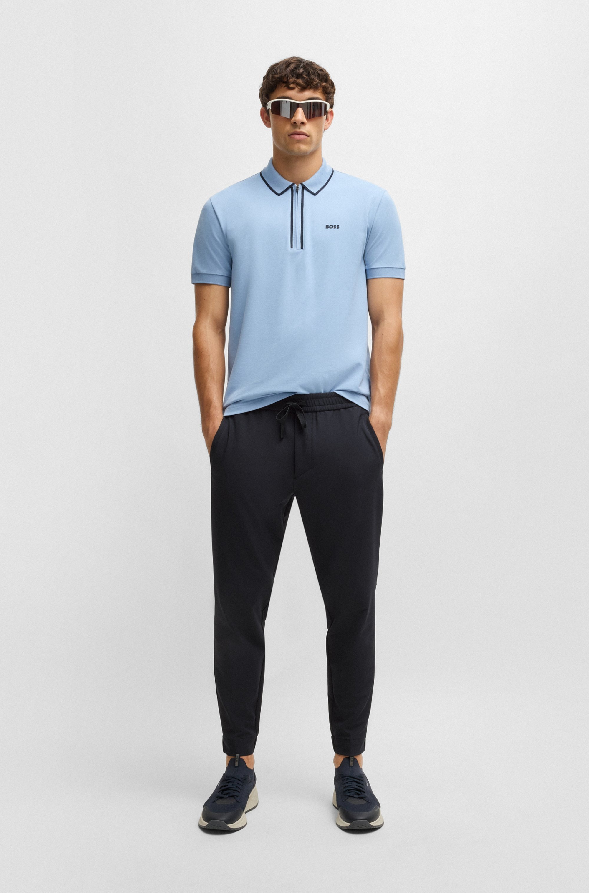 BOSS GREEN Stretch-Hose »T Flex«  mit elastischem Bund und Kordelzug Stretchhose Businesshose