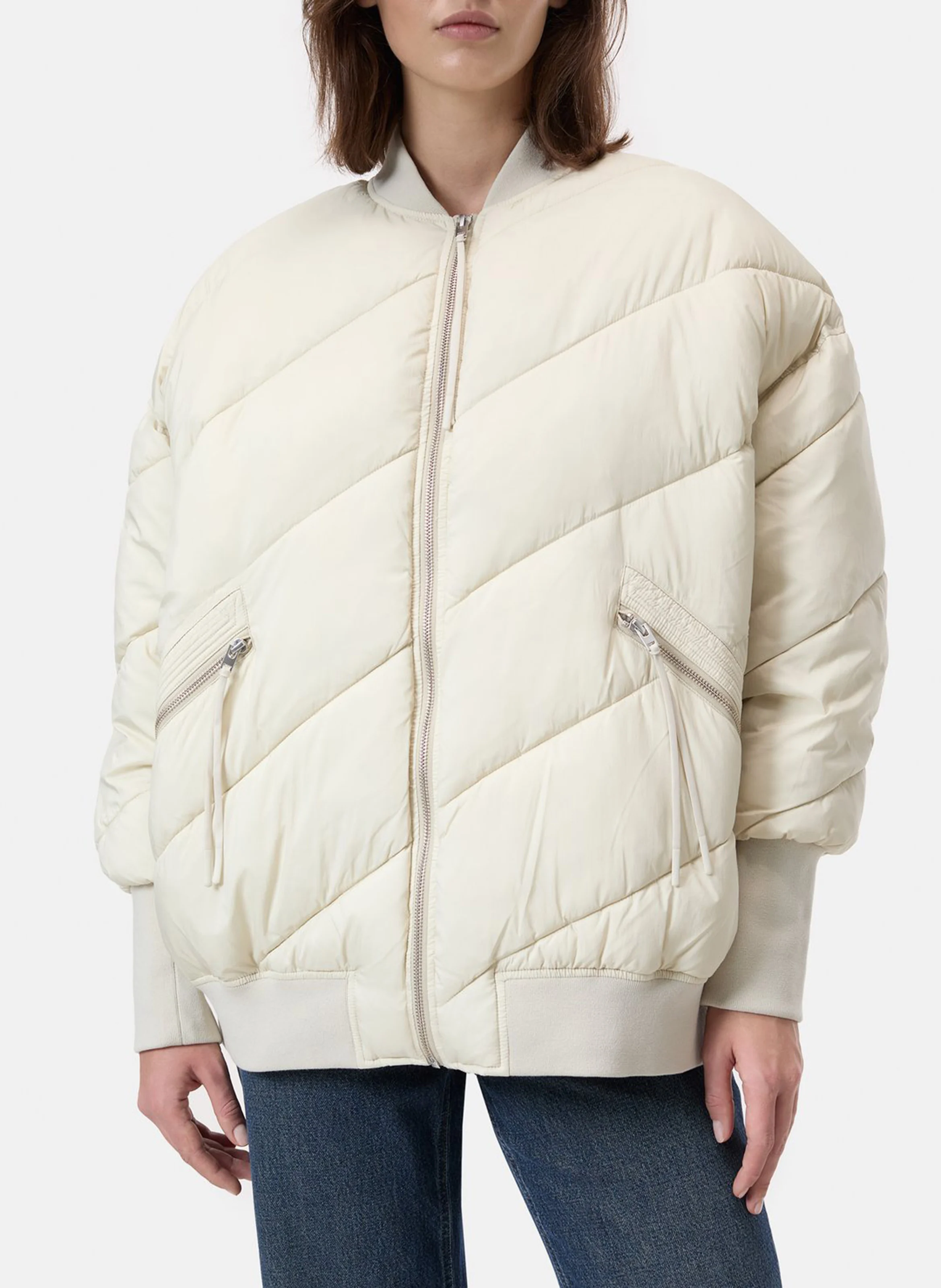 Blouson oversize matelassé | Beige