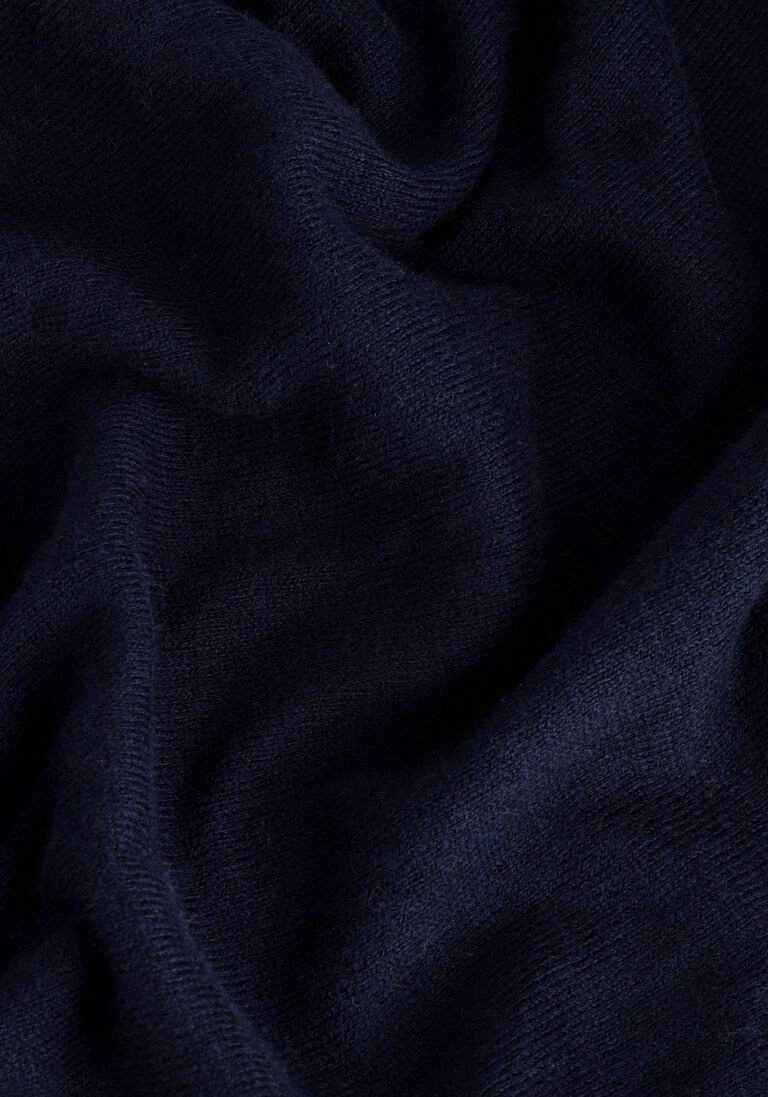 DSTREZZED donkerblauwe dstrezzed trui mock neck soft cotton melange