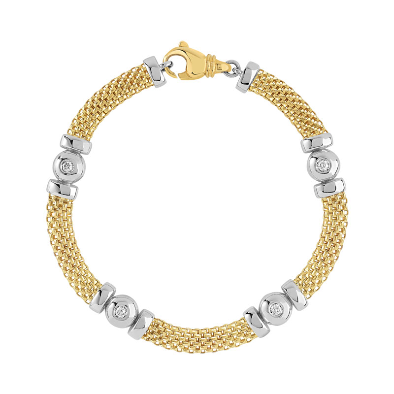 Bracelet 2 ors 750 diamant