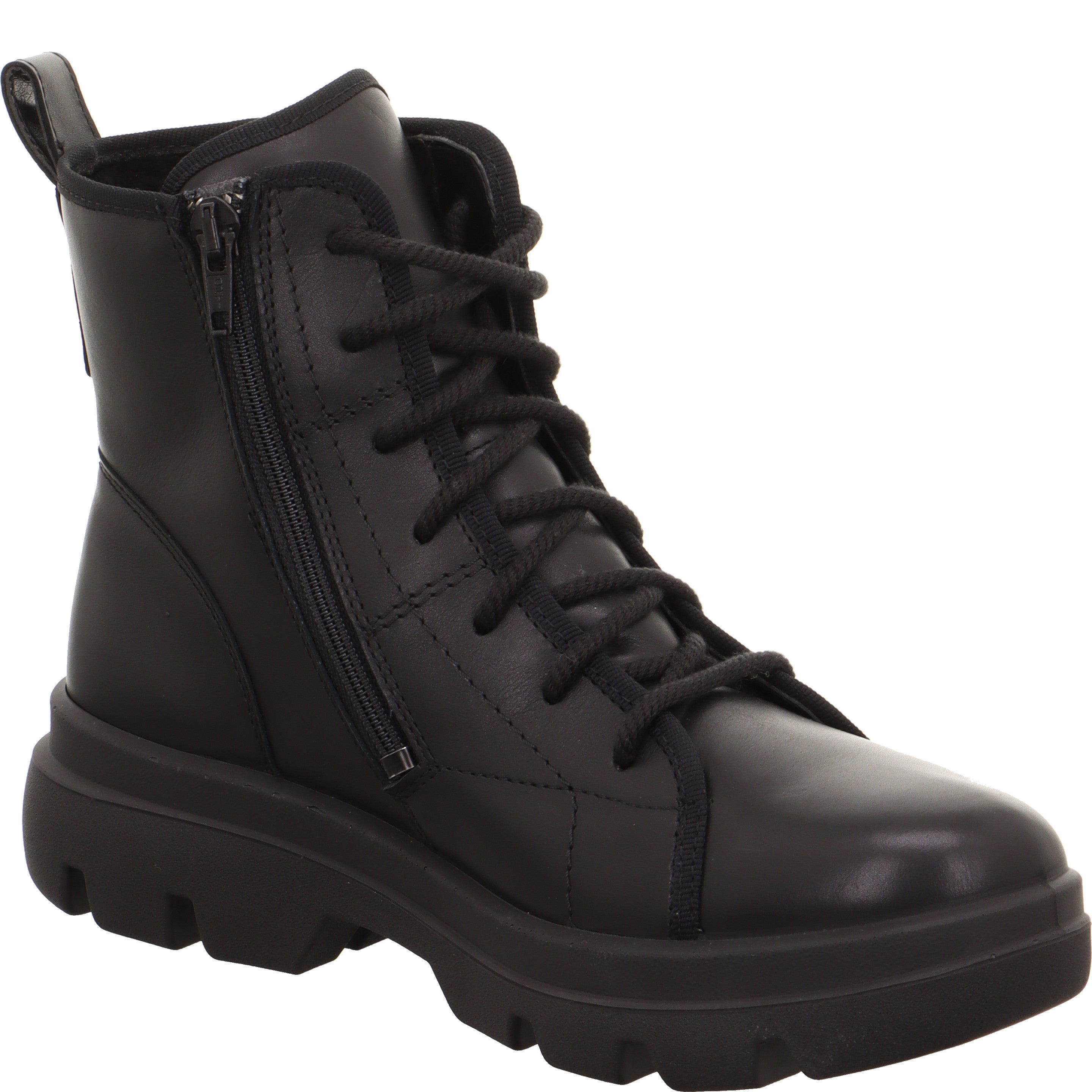 legero ANGELINA Damen  Schnürboots mit Reißverschluss - Farbe: Schwarz - Größe: 4