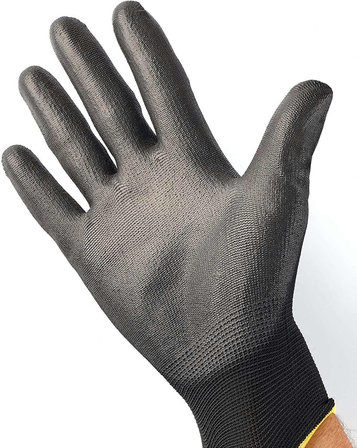 (12er Set) Gr. S Garten Handschuhe Outdoor Montage Arbeitshandschuhe - Schwarz