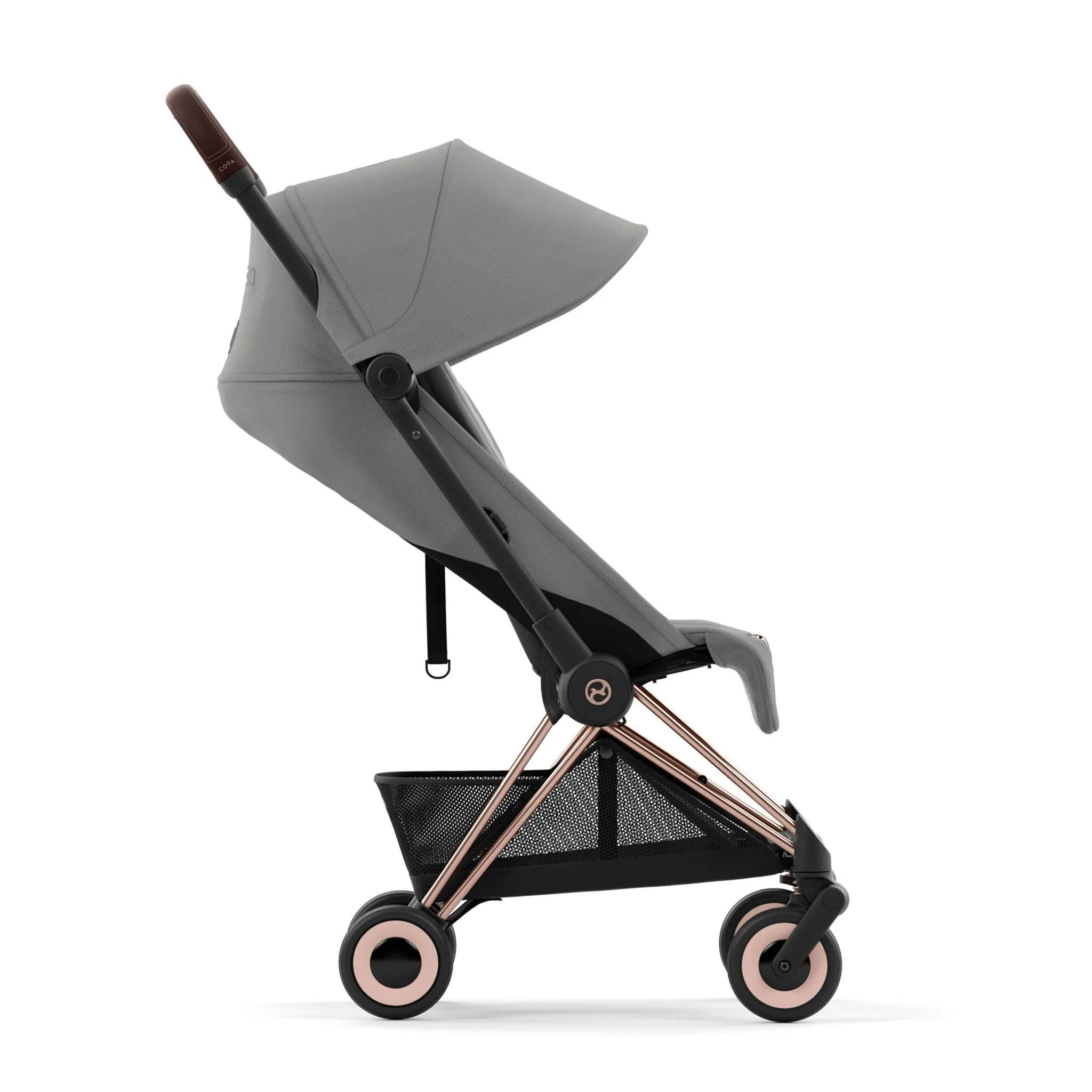 Cybex Poussette Coya - Cadre or rose avec siège gris mirage