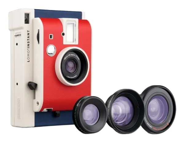 Lomography Lomo’Instant, Blå, Rød, Hvid, 0.4 - 8, Automatisk, 1/125 sek./side, AAA, 6 V