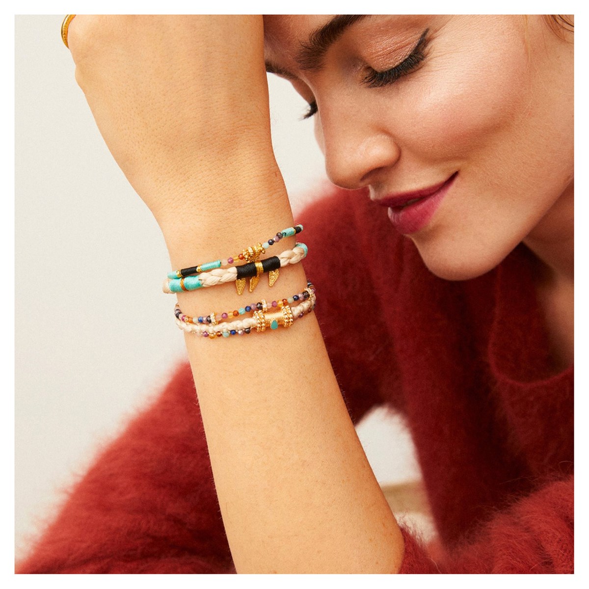 Manchette Hipanema Bosphore turquoise S