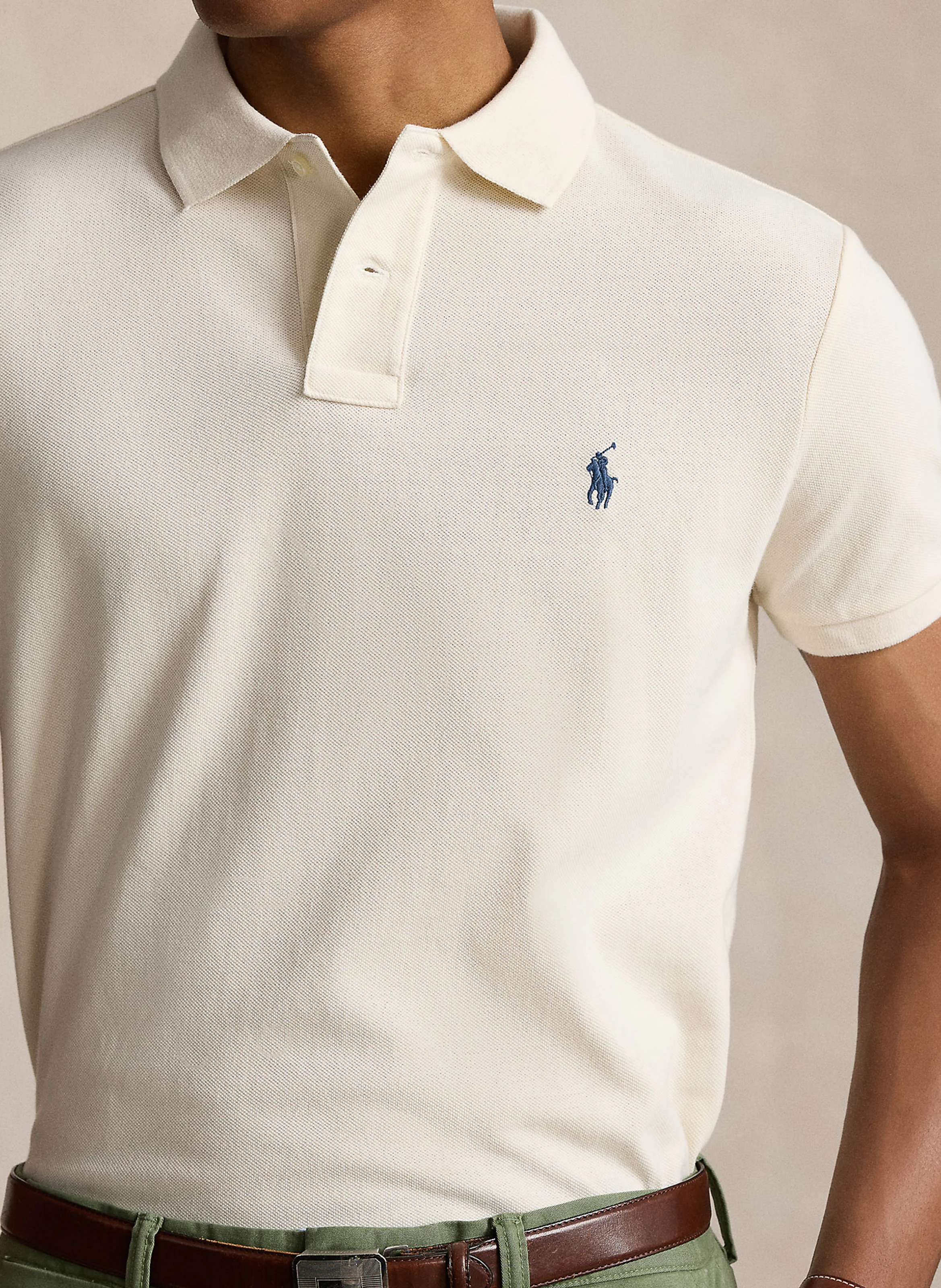 Polo slim-fit en coton | Beige