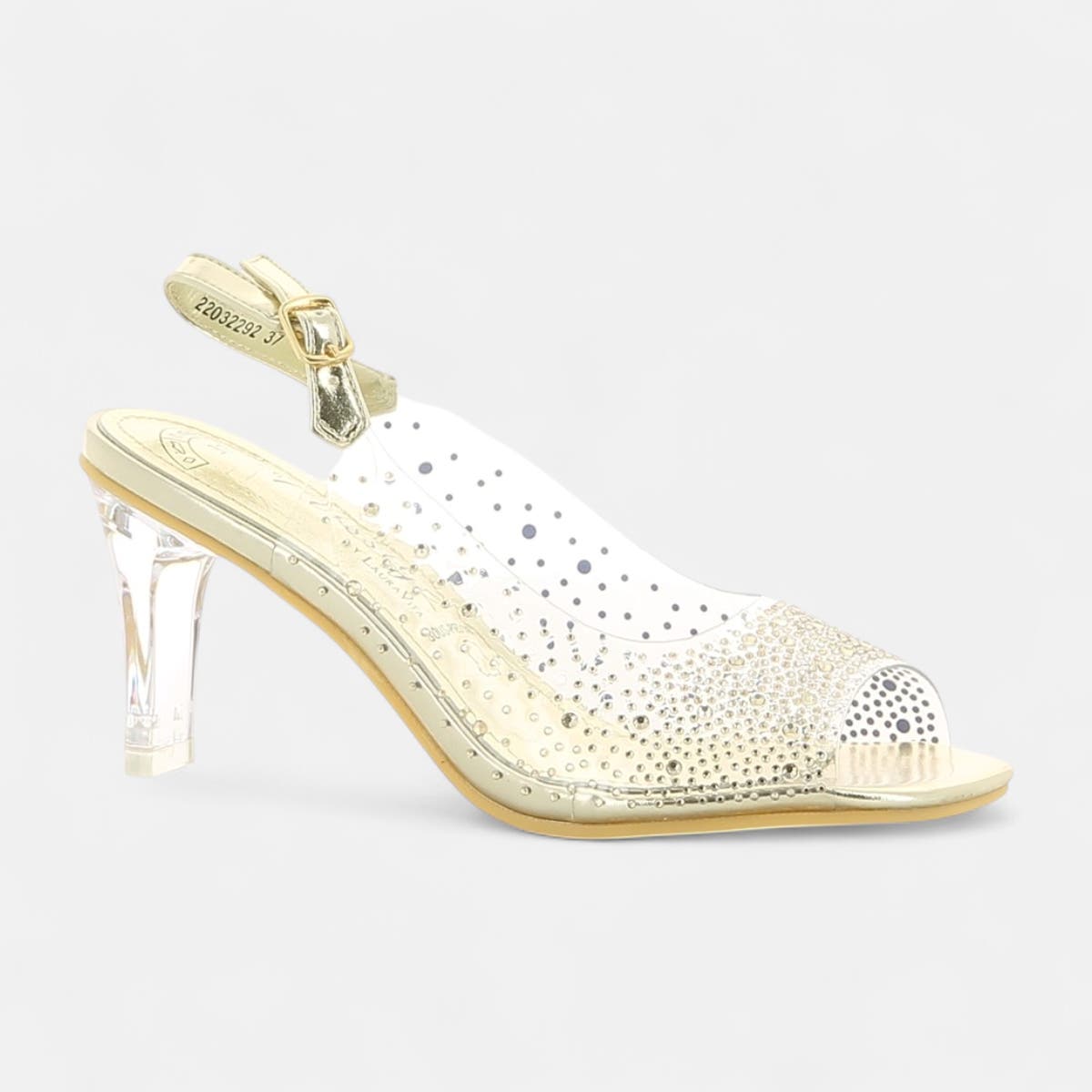 Nu-pieds à talon Femme or