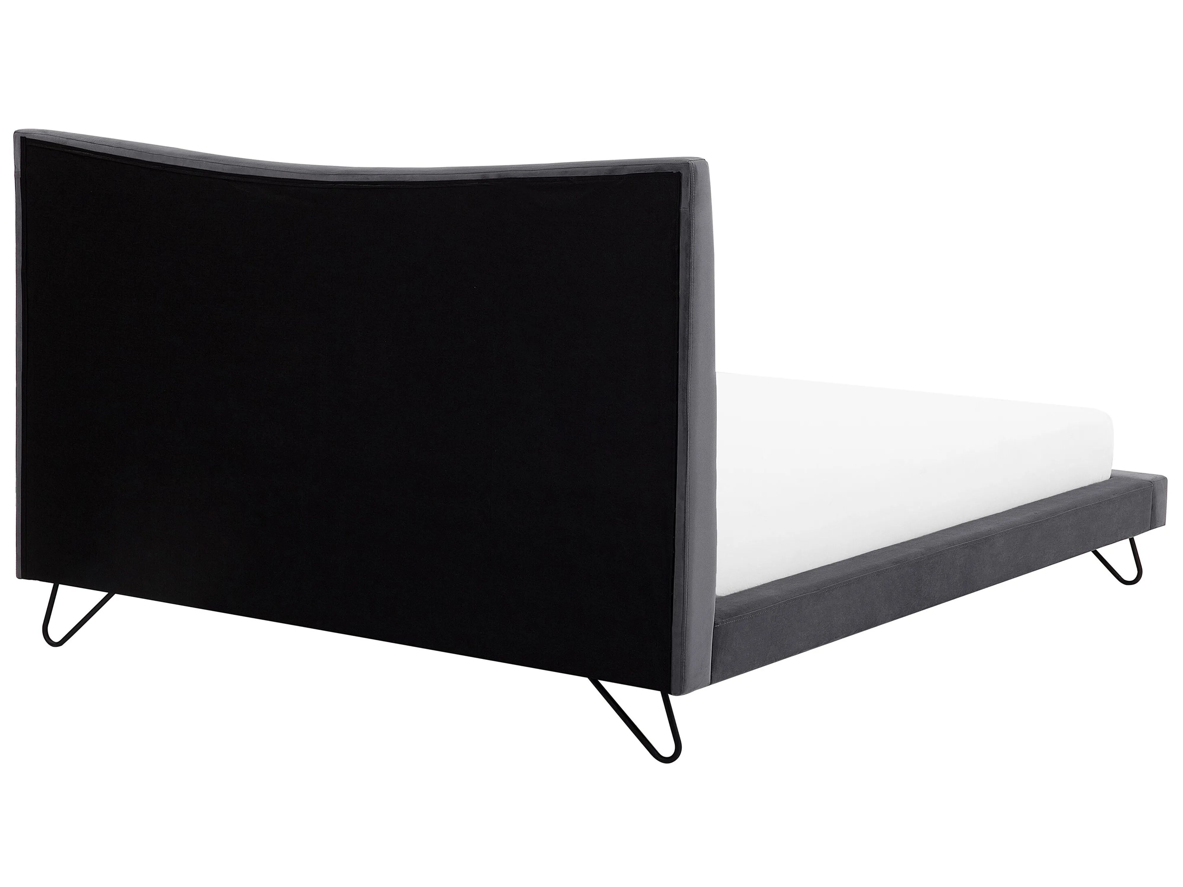 Bed Fluweel LANNION 180 x 200 cm Donkergrijs