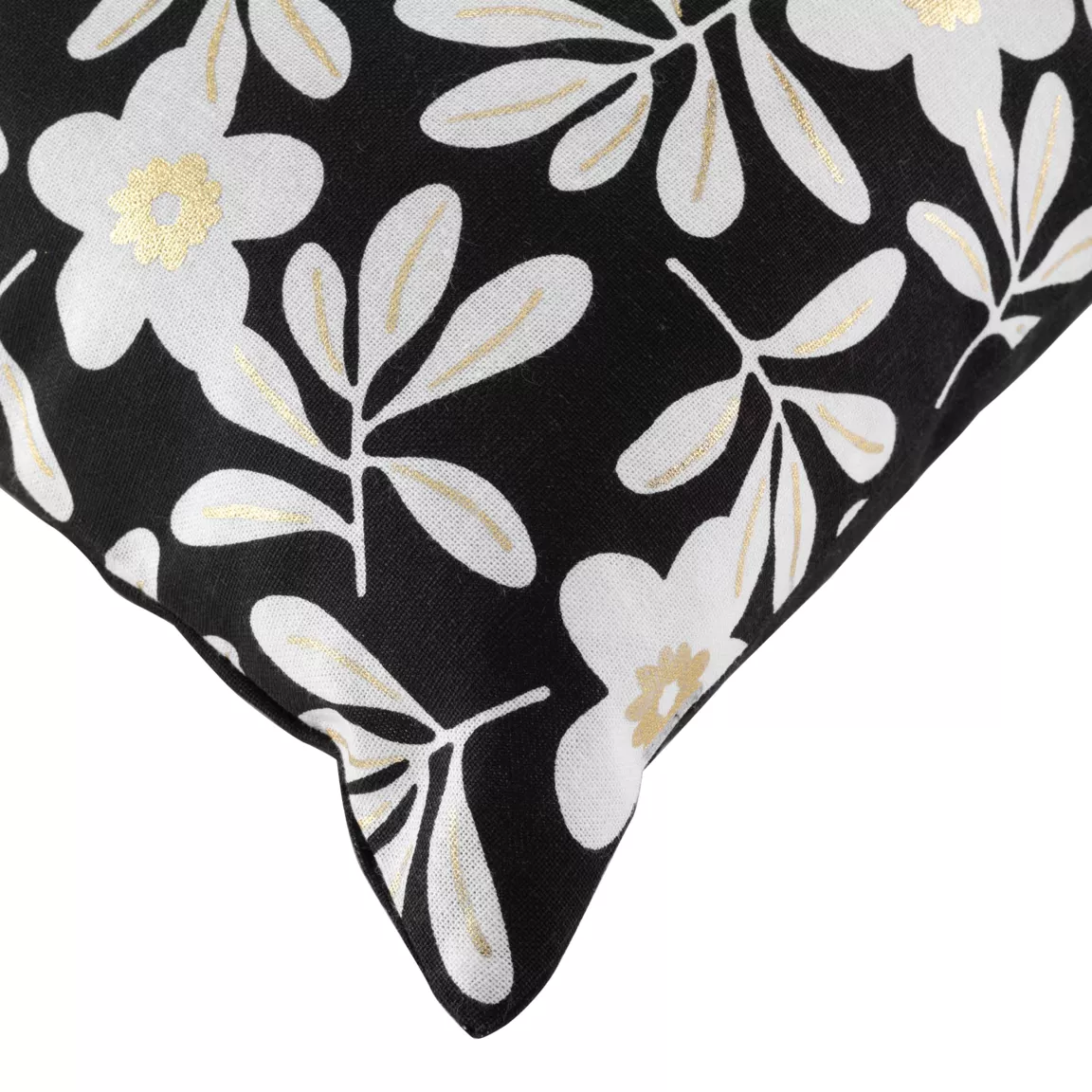 Coussin carré coton (45 x 45 cm) Wilma Noir