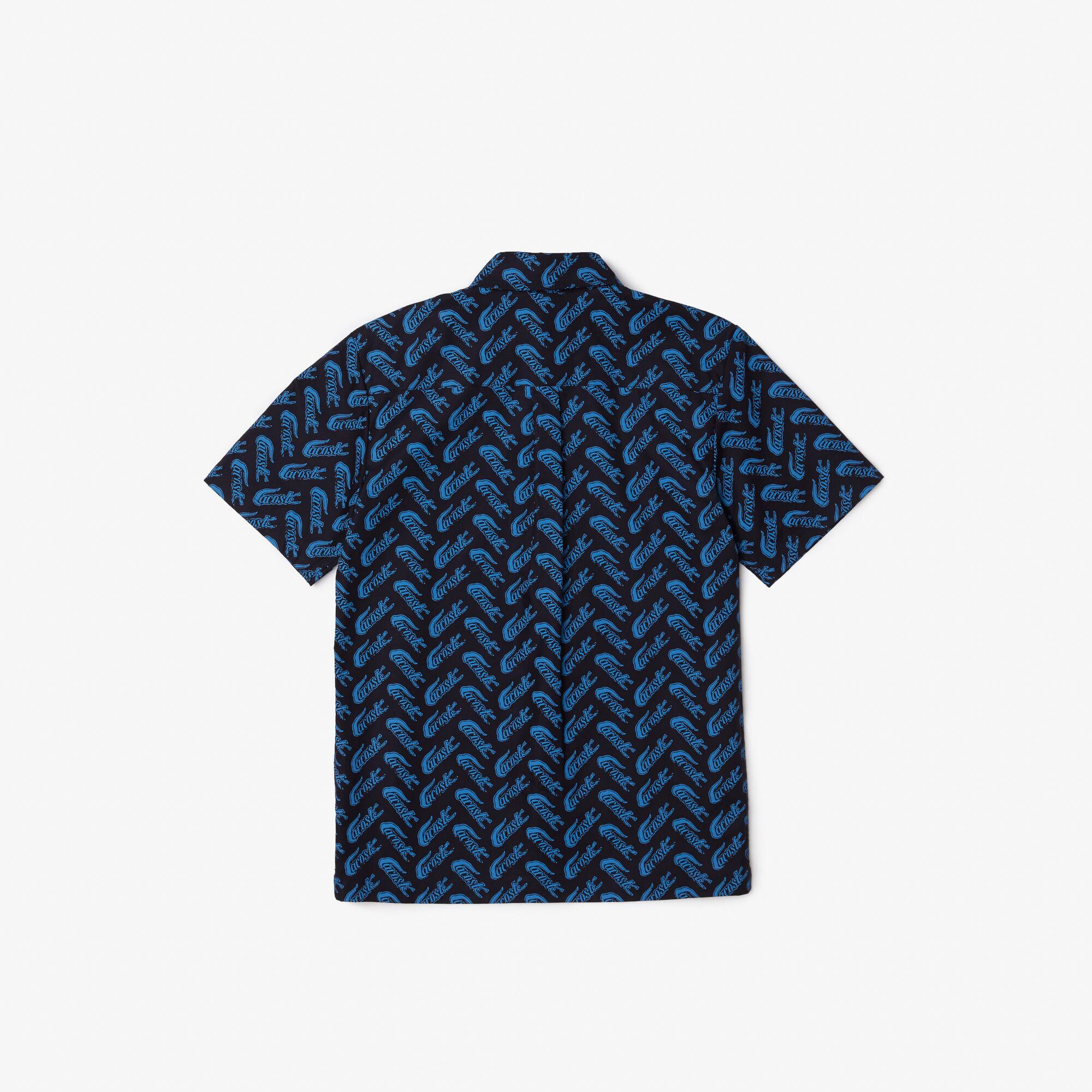 Chemise manches courtes garçon Lacoste en voile de coton T-Shirts & Chemises - Bleu - Lacoste - Garçon