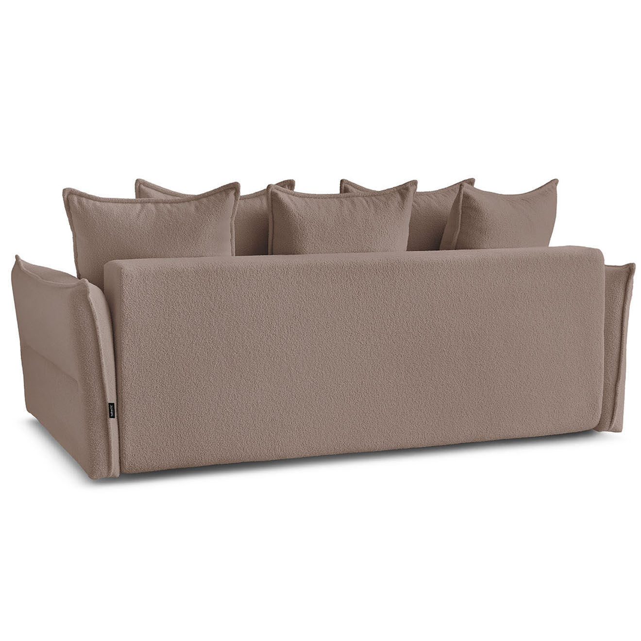 Bobochic Canapé 3 places convertible coffre Bouclette Leon marron - 226x97x90 cm