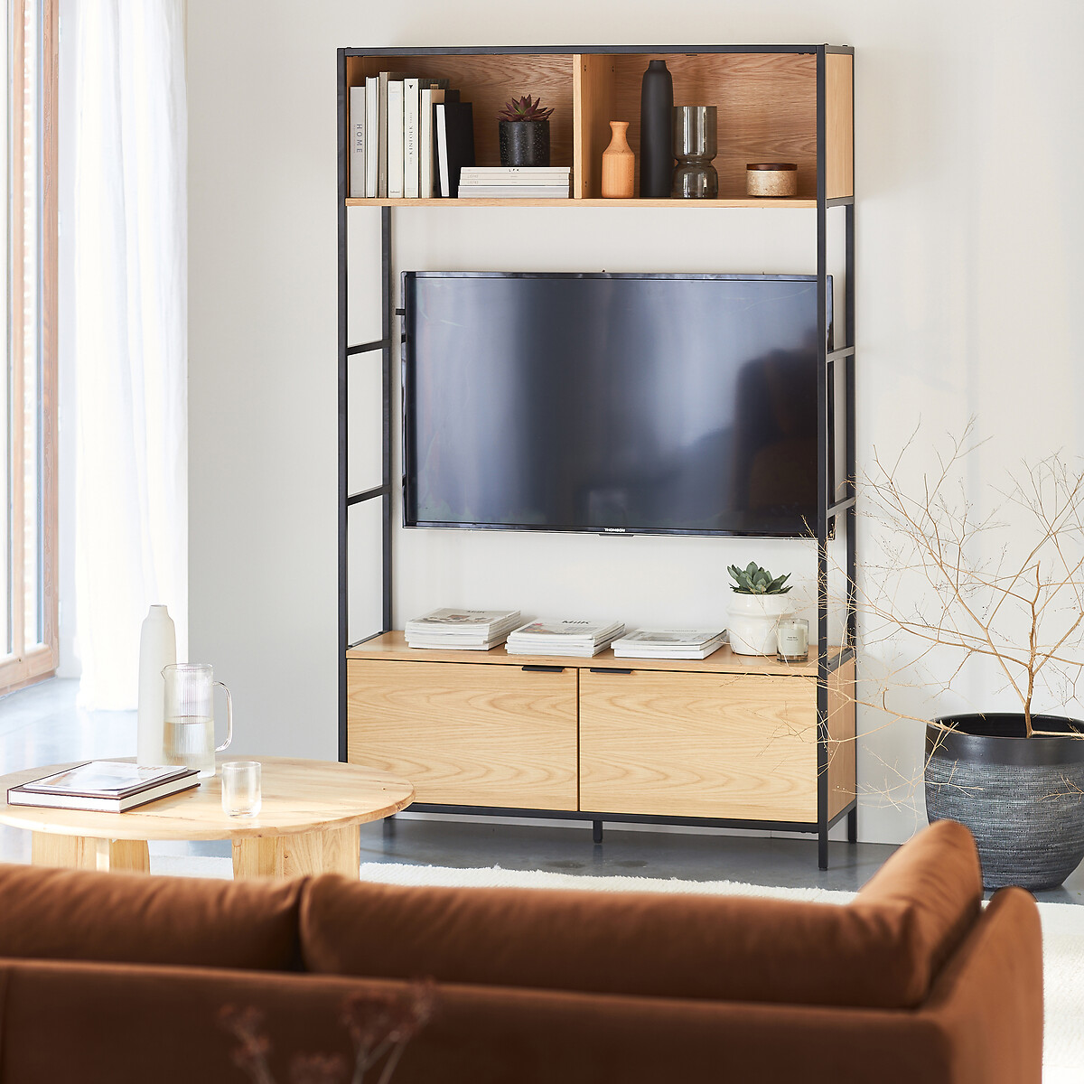 LA REDOUTE INTERIEURS<br>Móvel TV modular, 2 nichos, 2 portas, Volga